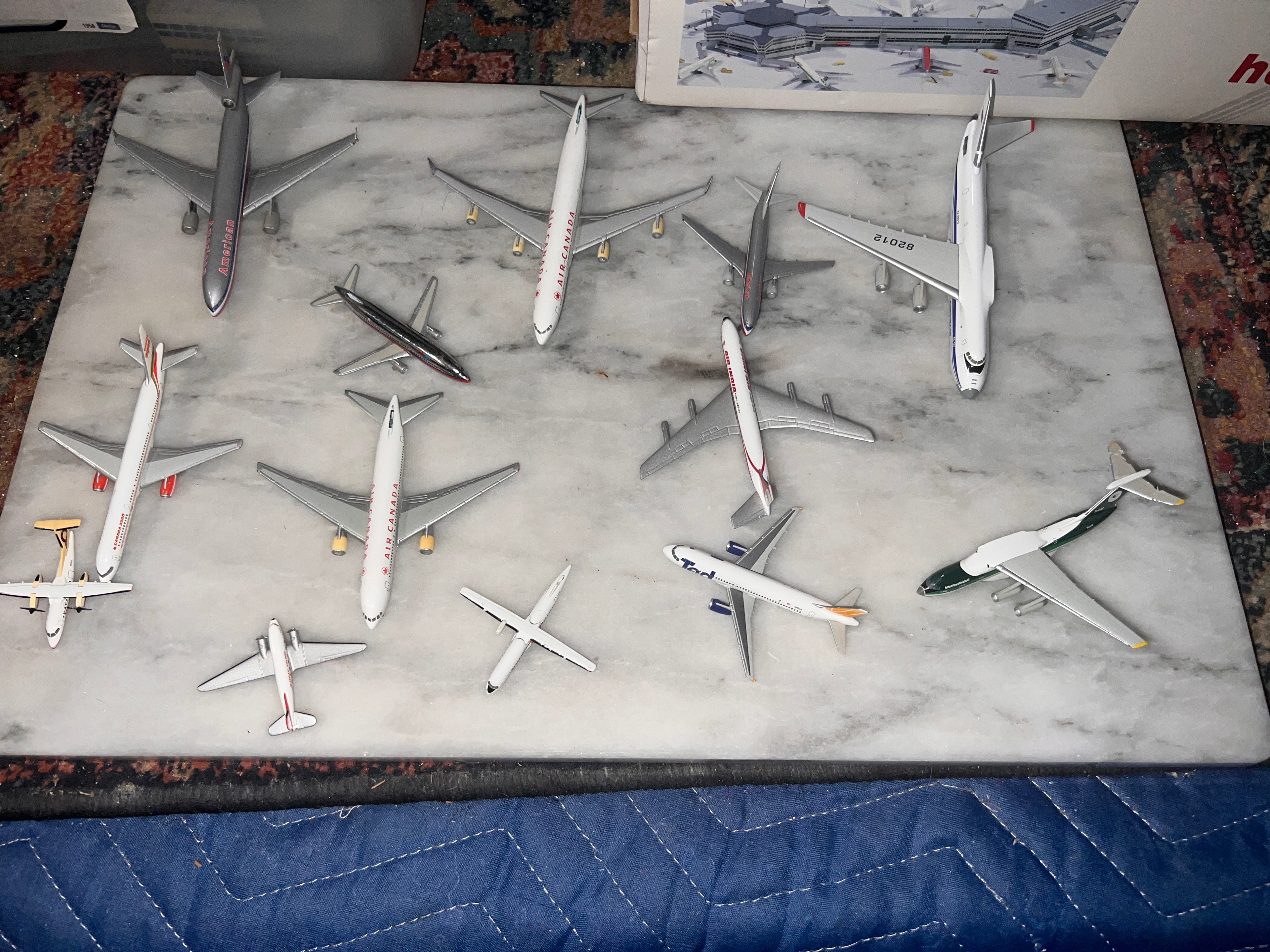Bundle of Herpa Model Airplanes 1:500 rare with some slight wear 14 total