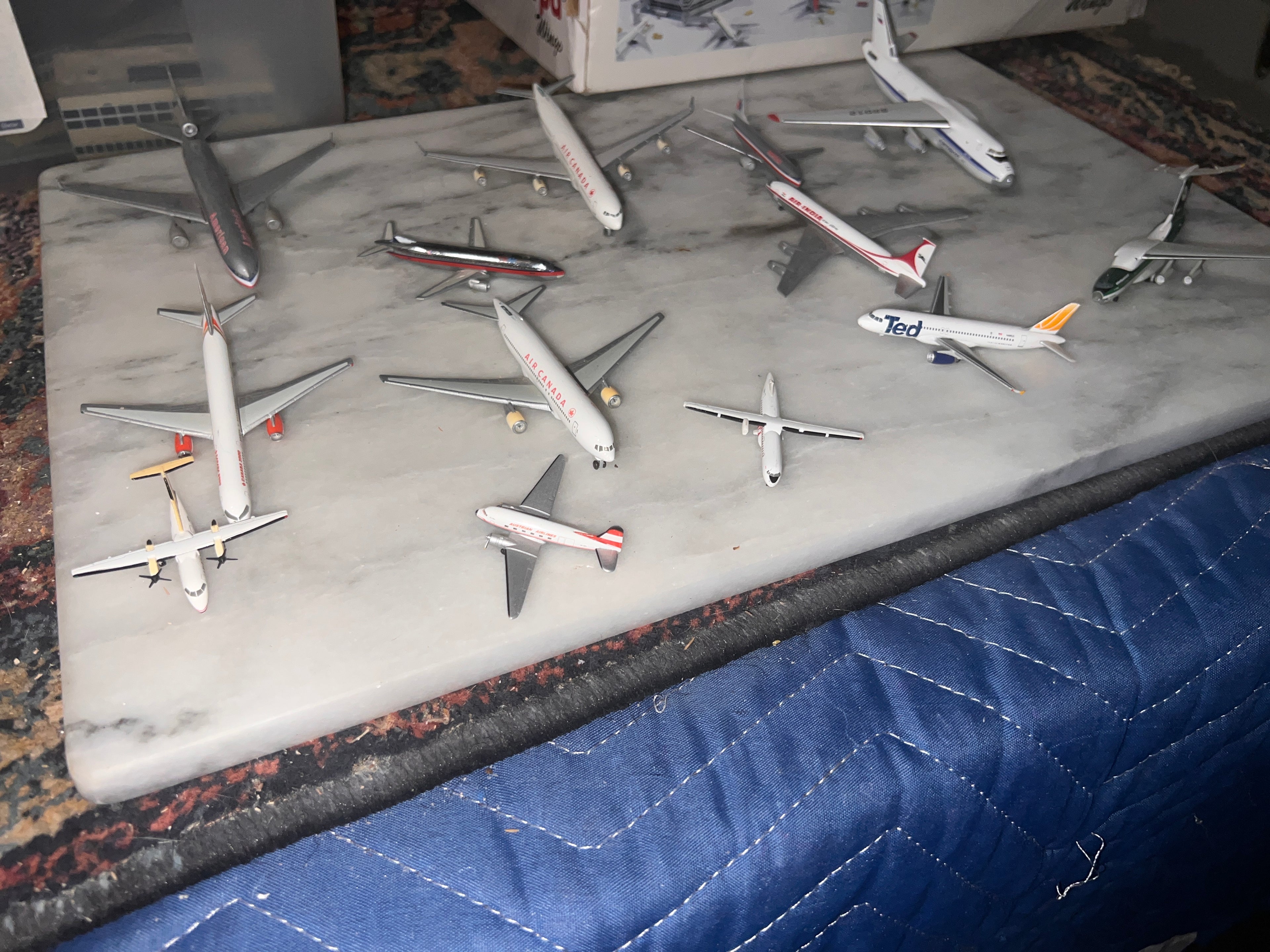 Bundle of Herpa Model Airplanes 1:500 rare with some slight wear 14 total