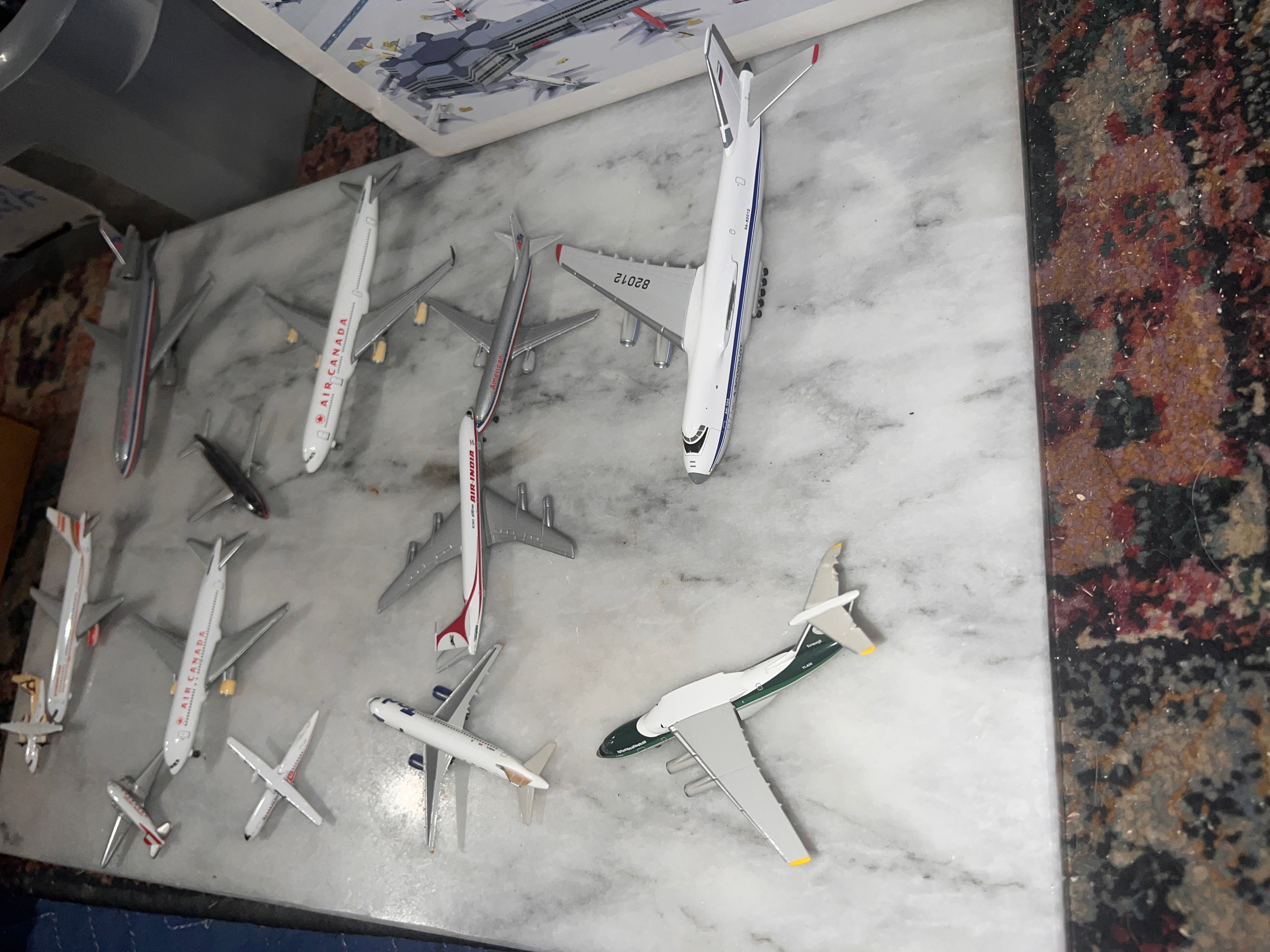 Bundle of Herpa Model Airplanes 1:500 rare with some slight wear 14 total