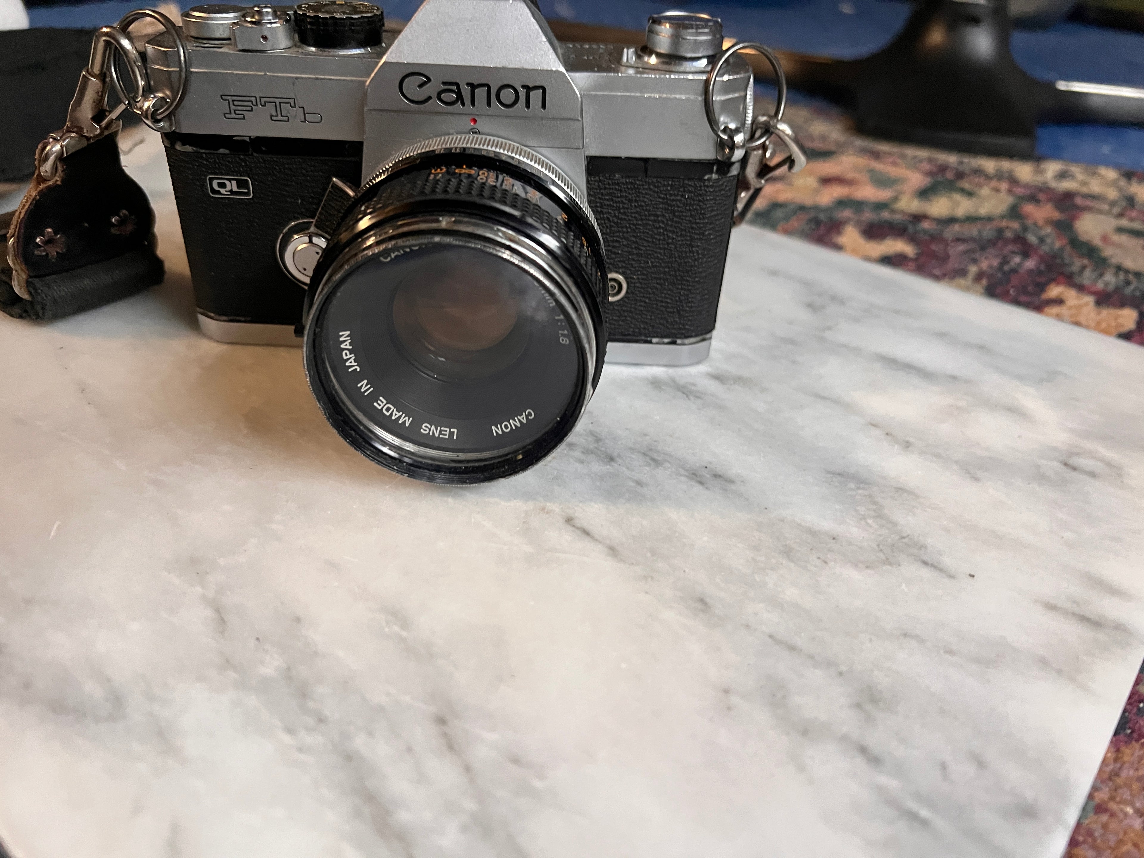 Canon FTb QL 35mm Film SLR Camera w/ 50mm Lens and Nikon 140 Litetouch Zoom