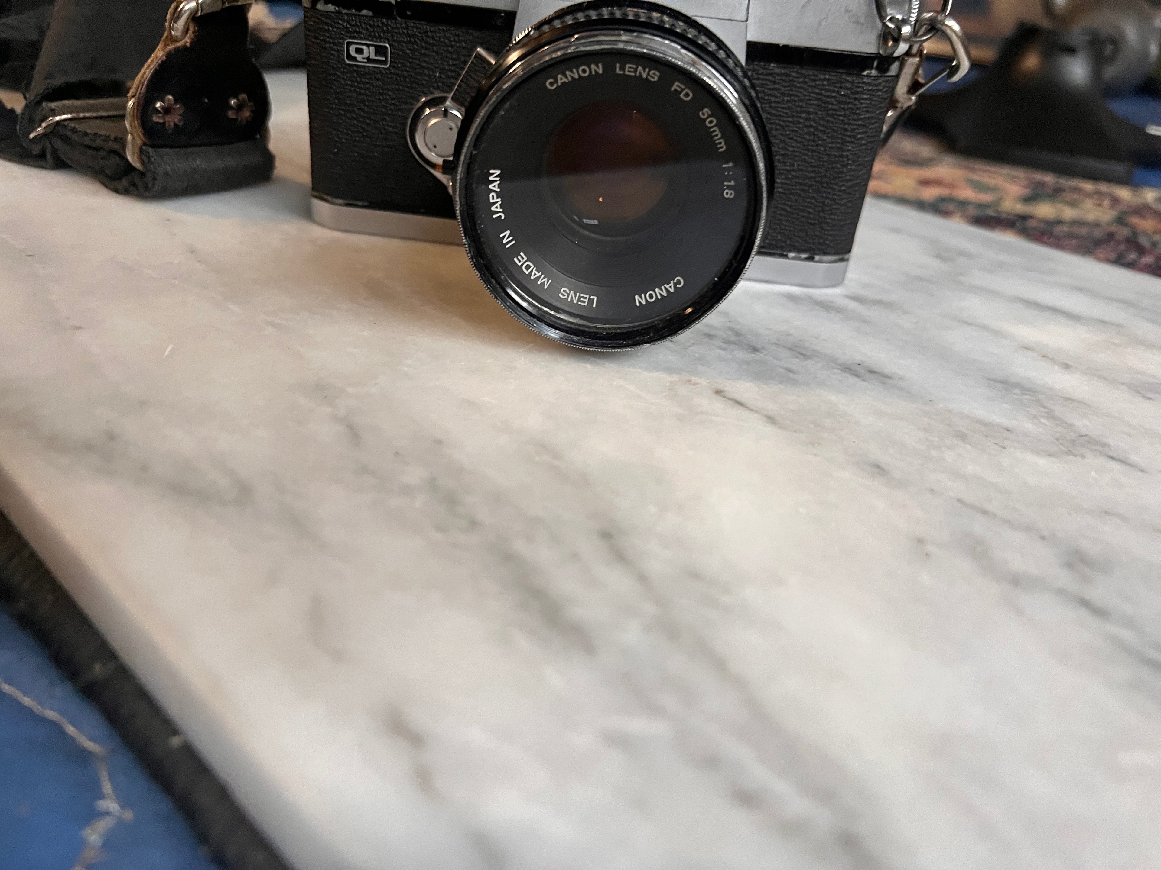 Canon FTb QL 35mm Film SLR Camera w/ 50mm Lens and Nikon 140 Litetouch Zoom