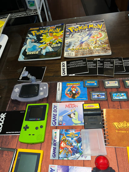 Vintage Gameboy Console and Game Lot Pokemon and more!