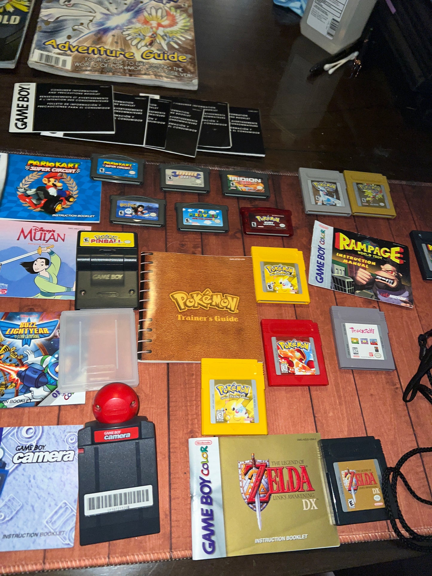 Vintage Gameboy Console and Game Lot Pokemon and more!