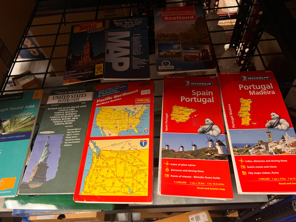 Vintage travel AAA maps and Tourist Pamphlets for Washington