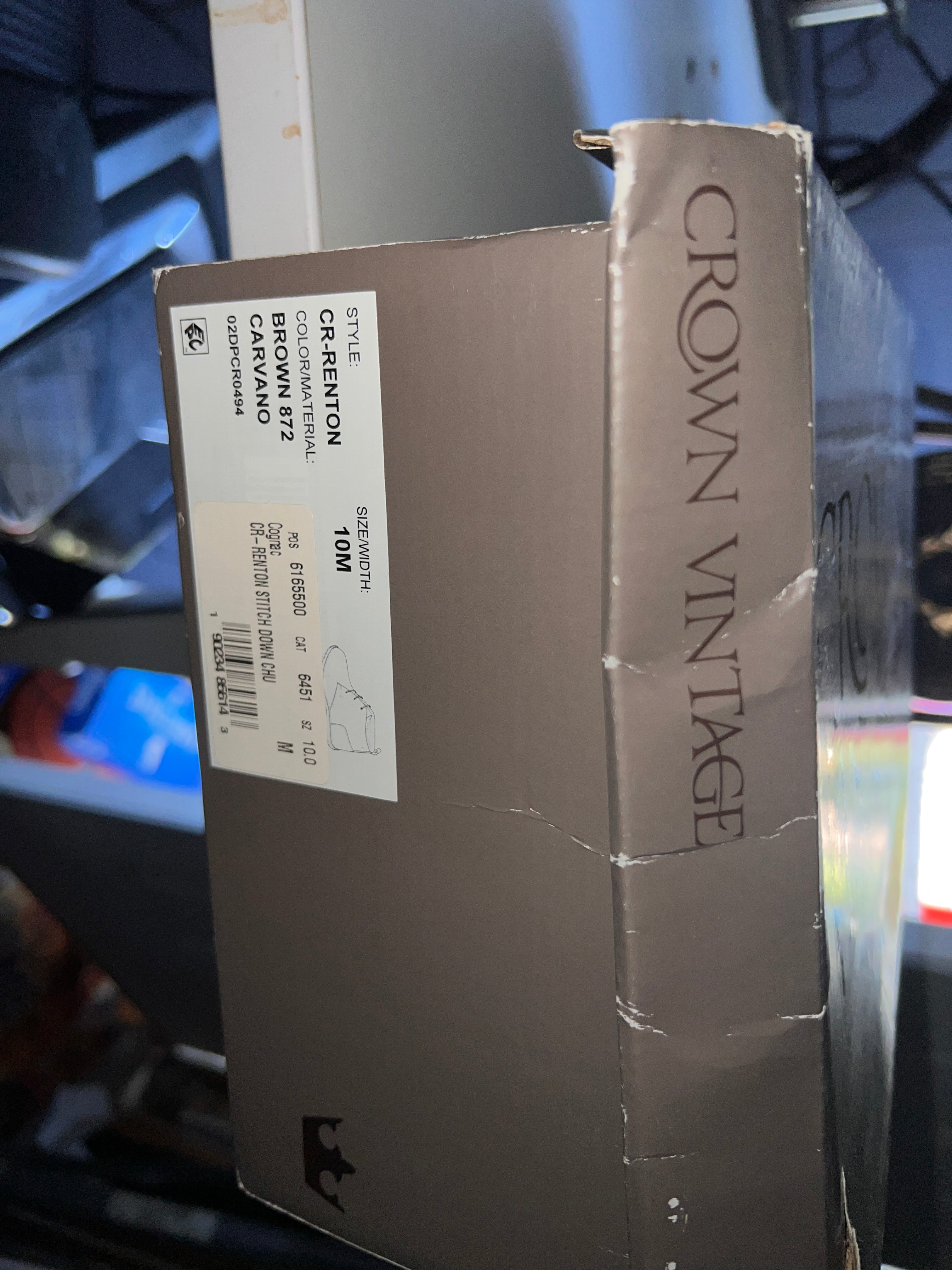 Crown Vintage CR Renton Size 10 Mens Brown 872 Shoes Chukka