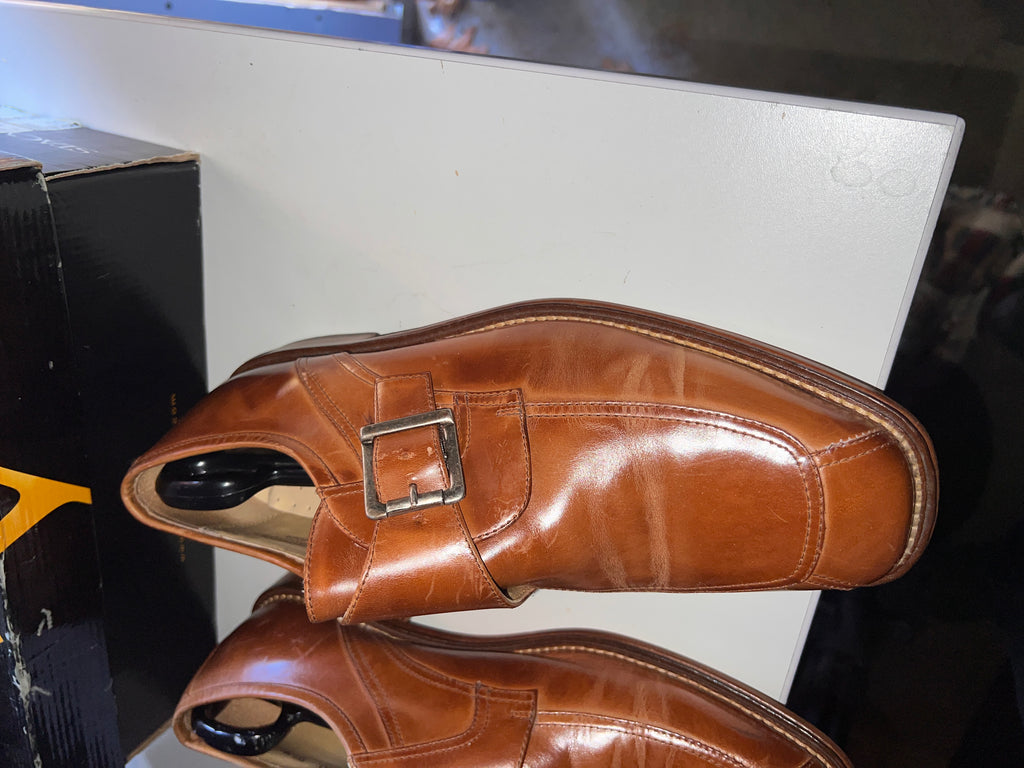 Stacy Adams Gusto Oak Mens Leather Dress Shoes Size 9.5