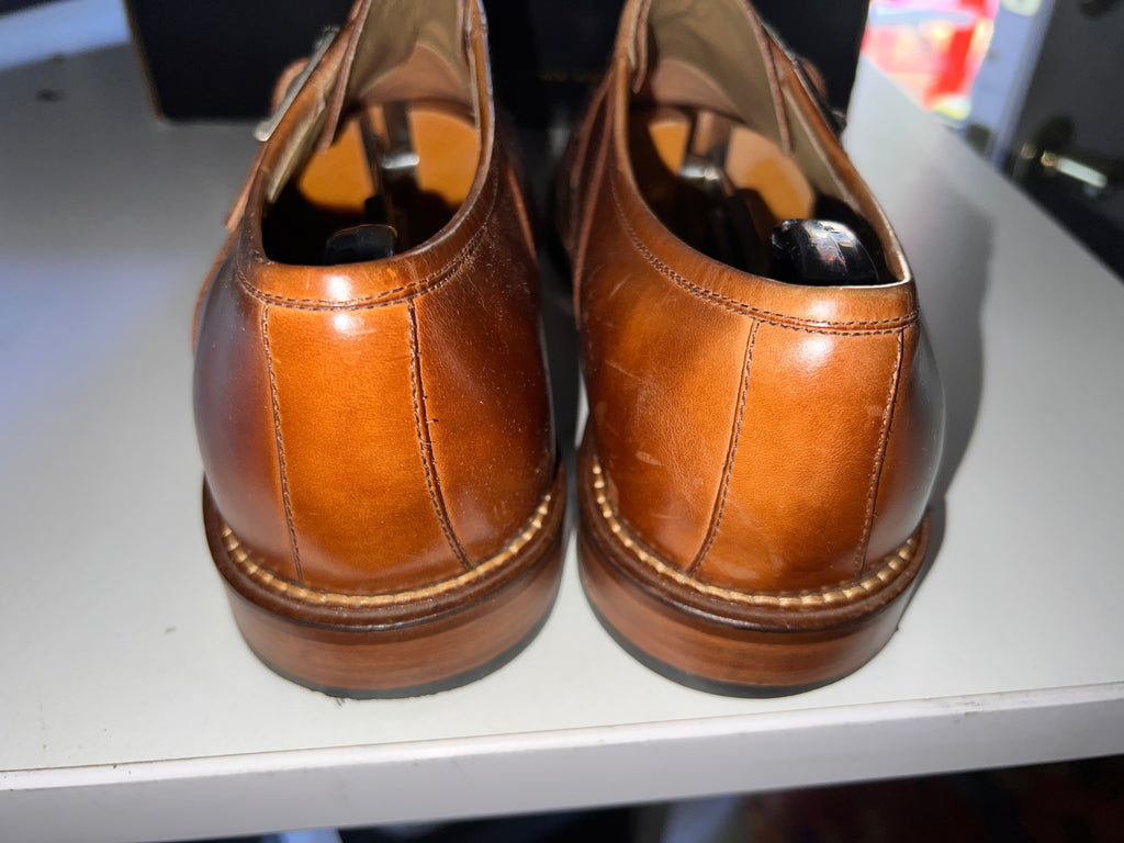 Stacy Adams Gusto Oak Mens Leather Dress Shoes Size 9.5