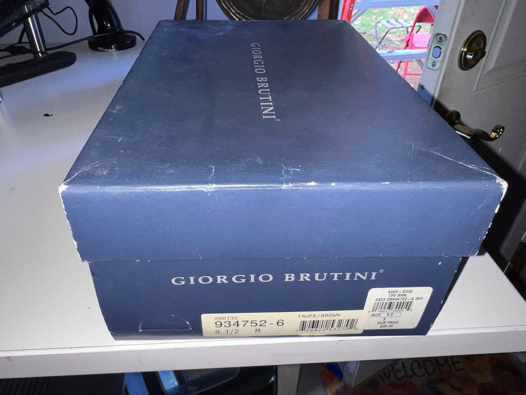 Giorgio Brutini Mens Dress Shoes Size 9.5 4004-0330 Taupe Brown