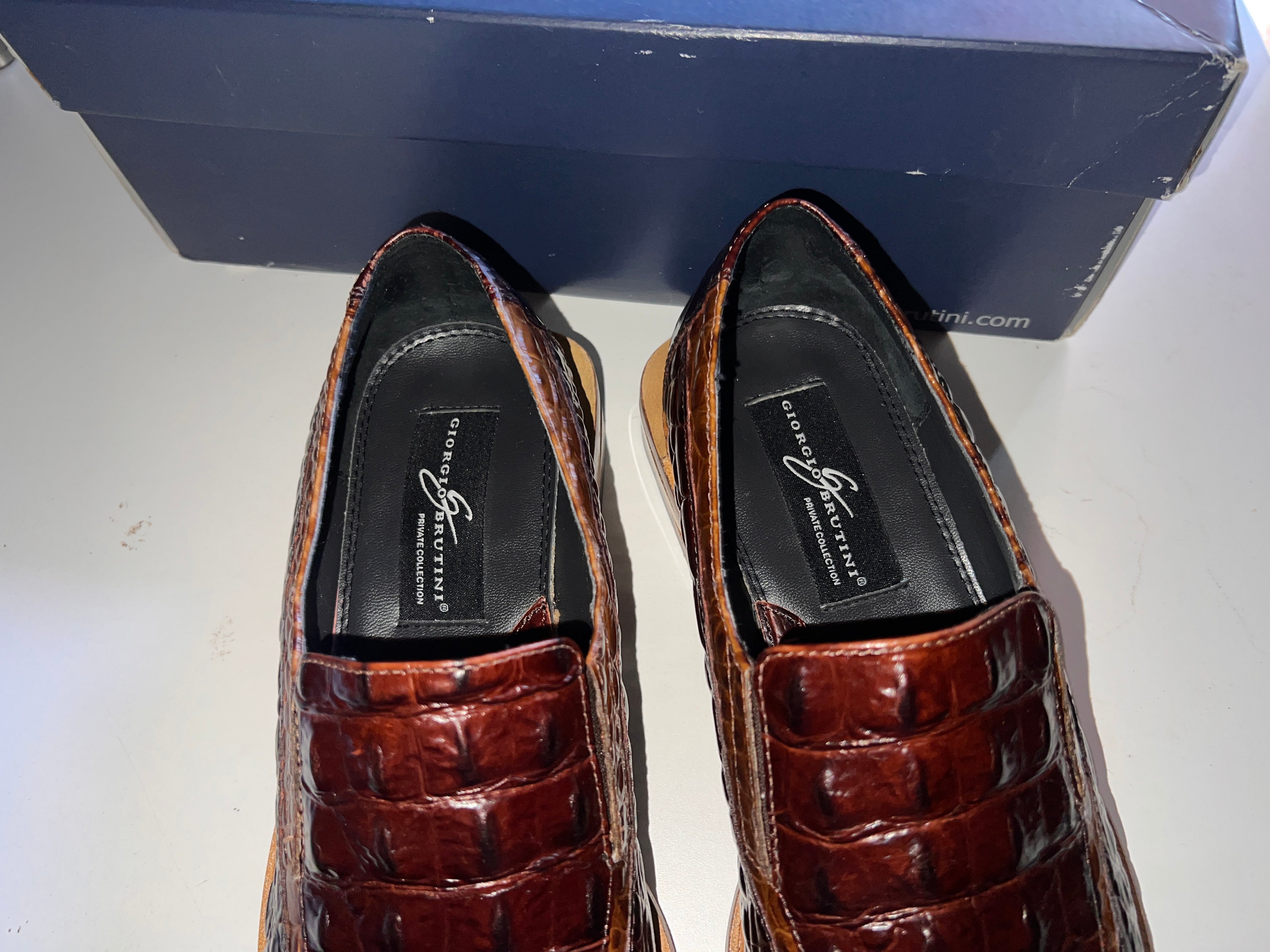 Giorgio Brutini Mens Dress Shoes Size 9.5 4004-0330 Taupe Brown