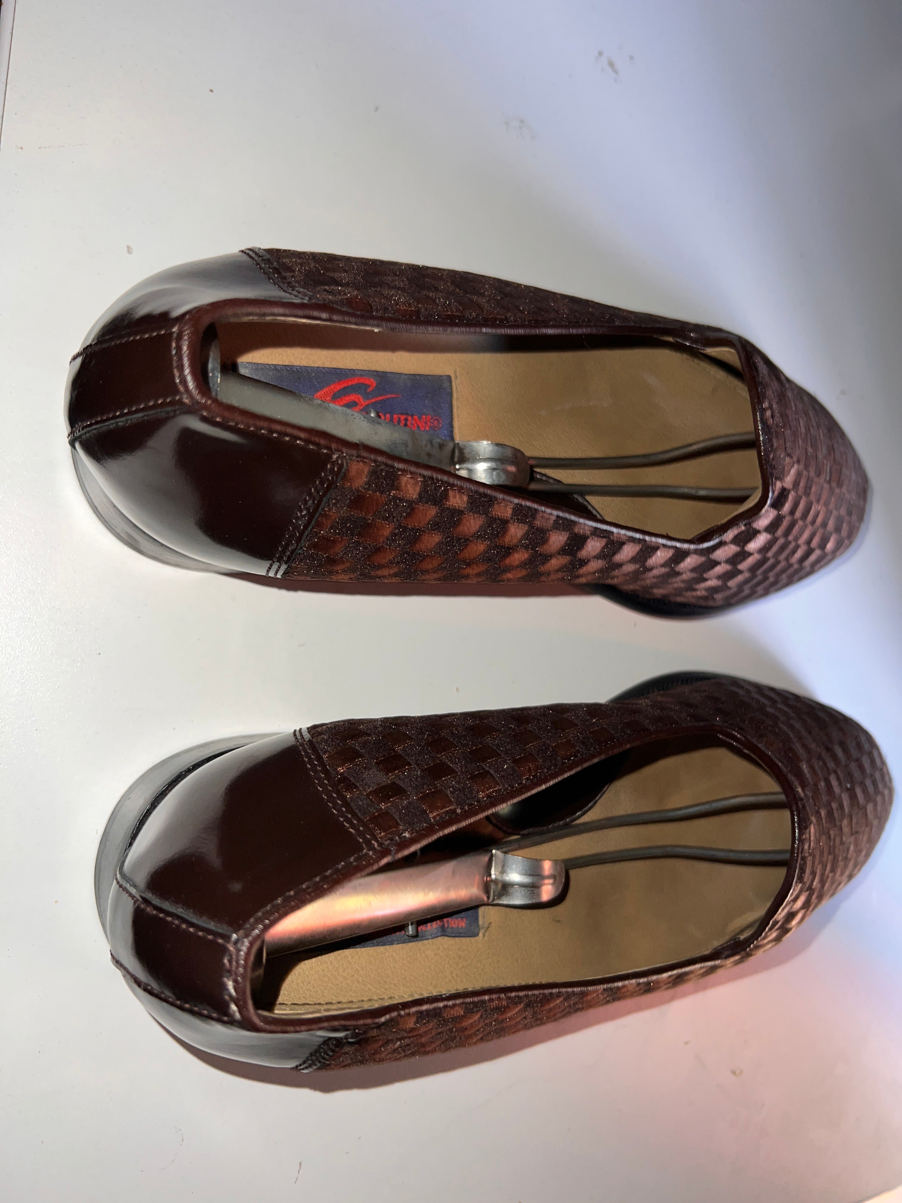 Giorgio Brutini Mens Dress Shoes Size 9.5 M Checkered Tan Brown