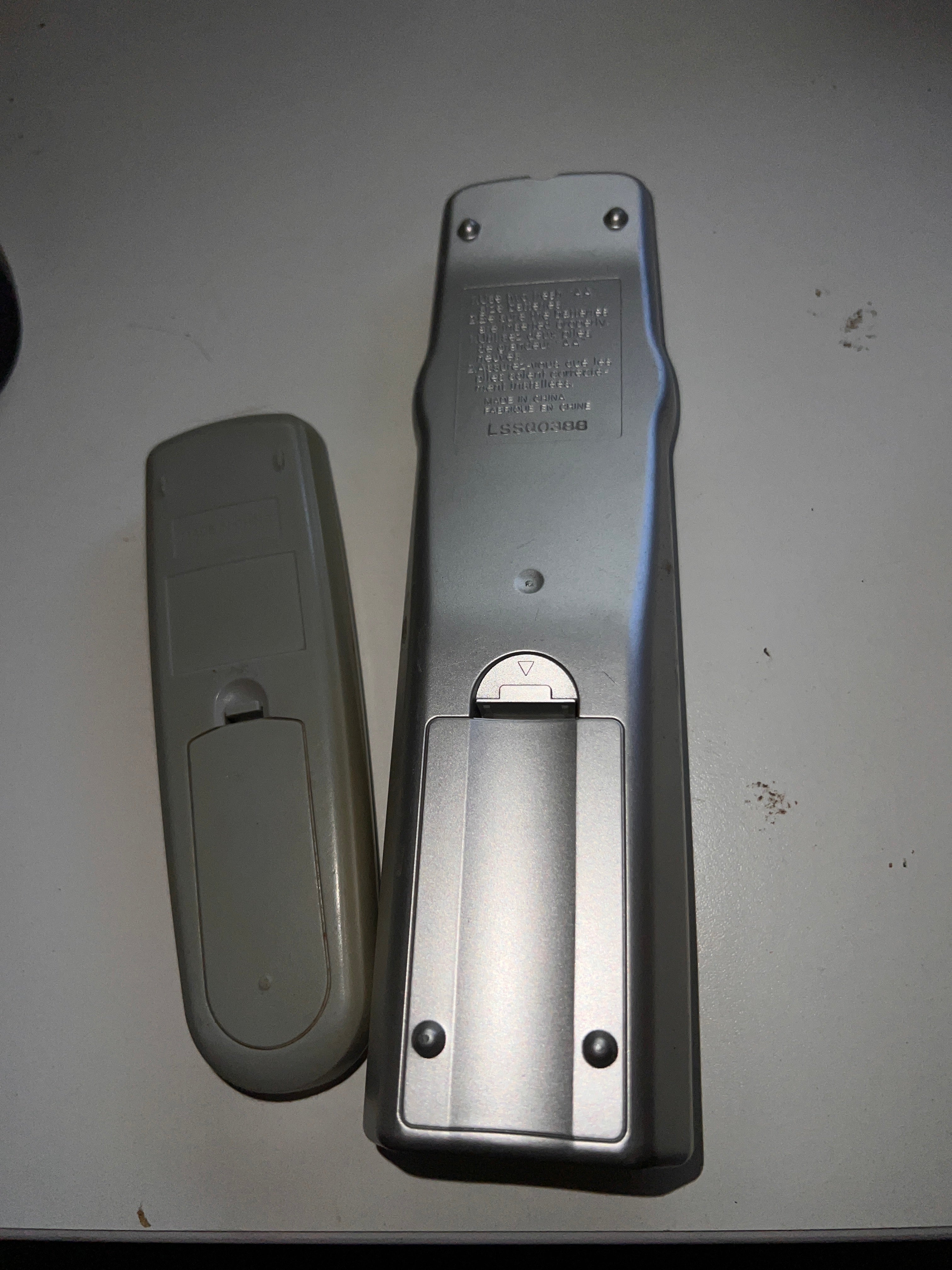 Toshiba CT-844 and Panasonic Shuttle Tower Director TV Remote controls