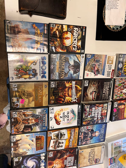 Vintage bundle of PC Games Total war Medieval Spore and More!