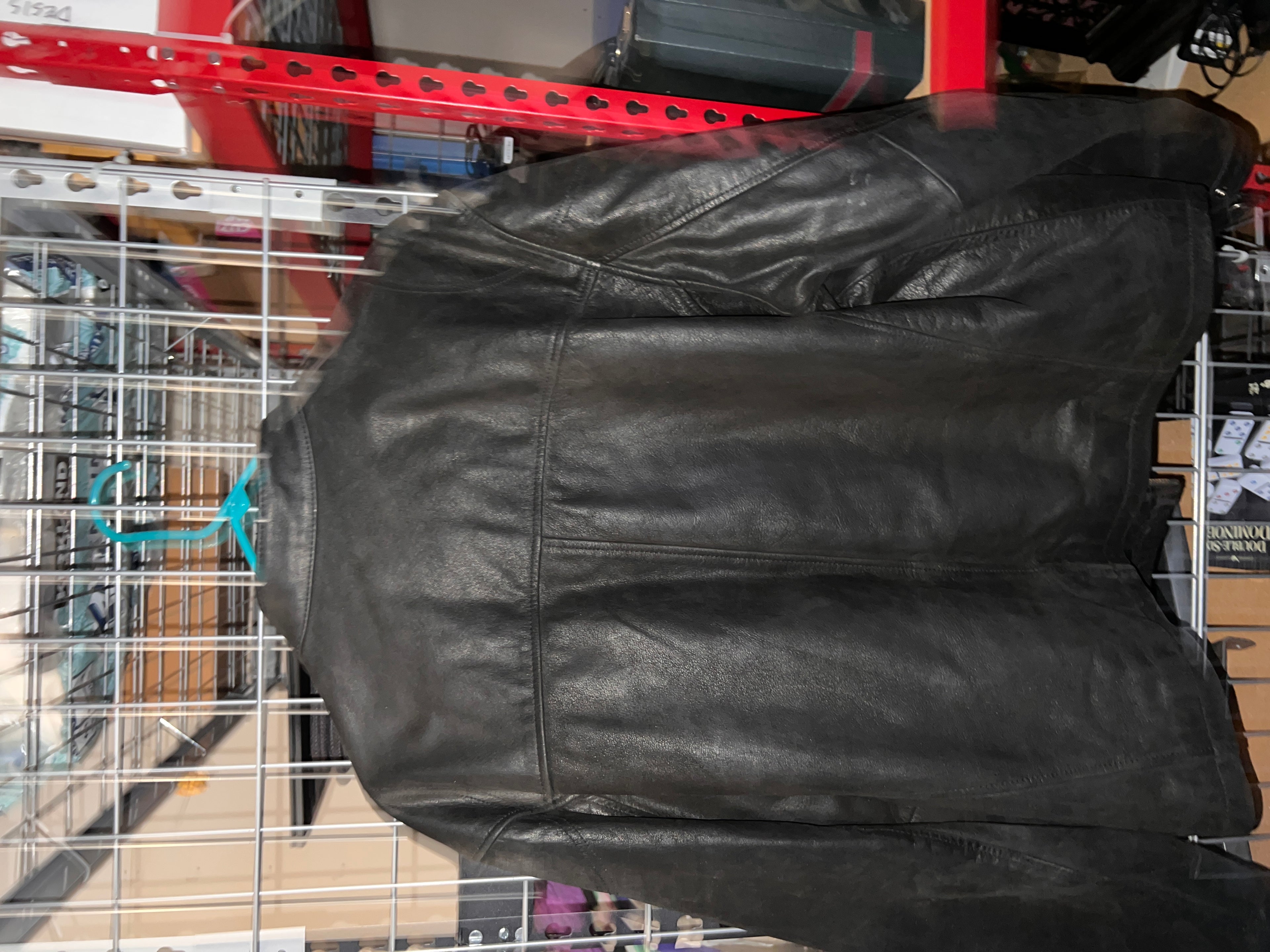 Excelled Mens Leather Bomber Jacket Vintage XL