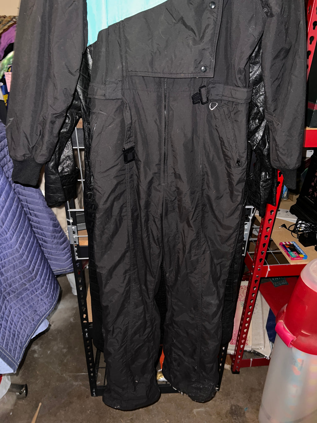 Gerry Womens Ski Suit Vintage Size 12 Black blue and red Retro