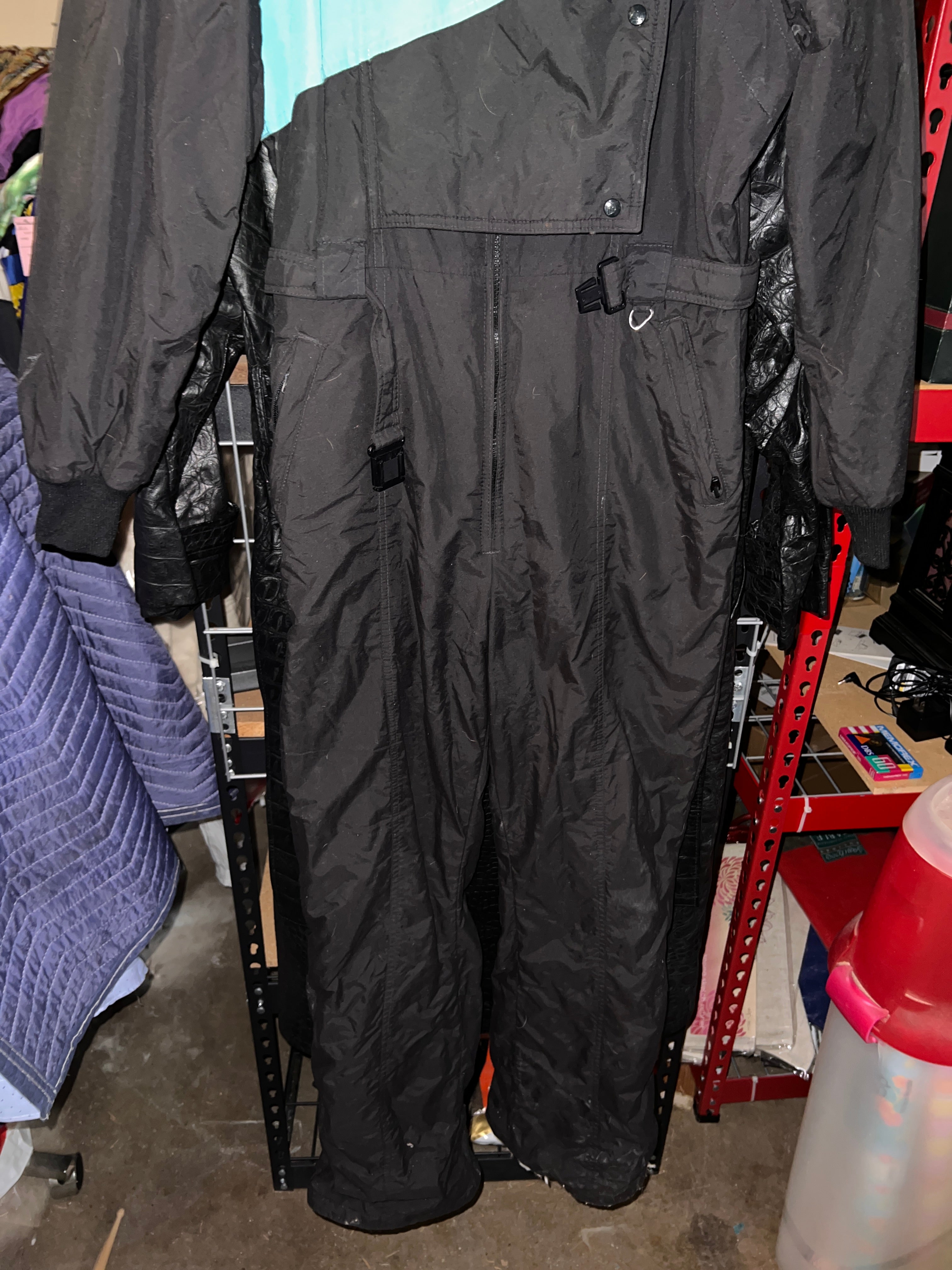 Gerry Womens Ski Suit Vintage Size 12 Black blue and red Retro