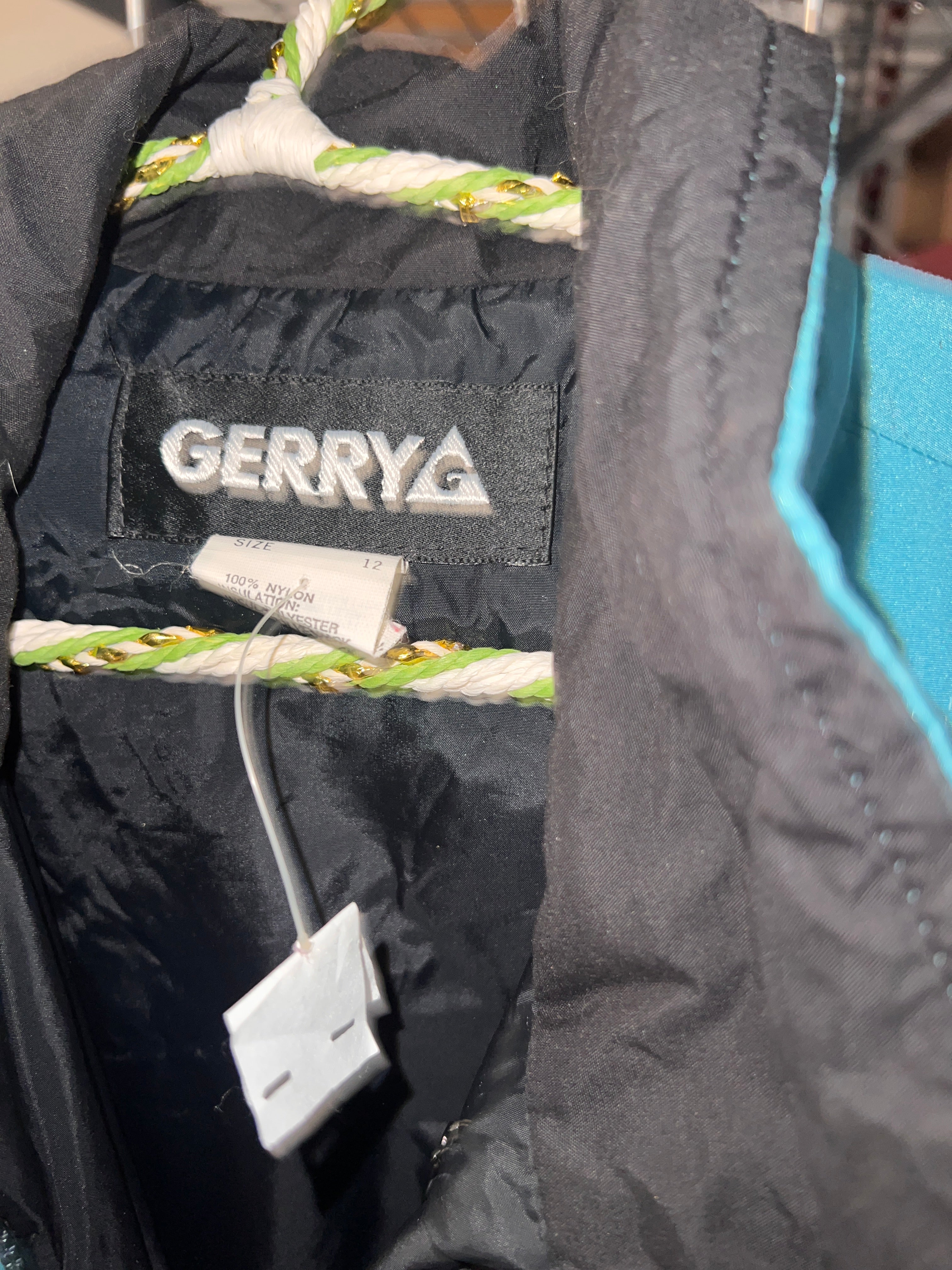 Gerry Womens Ski Suit Vintage Size 12 Black blue and red Retro