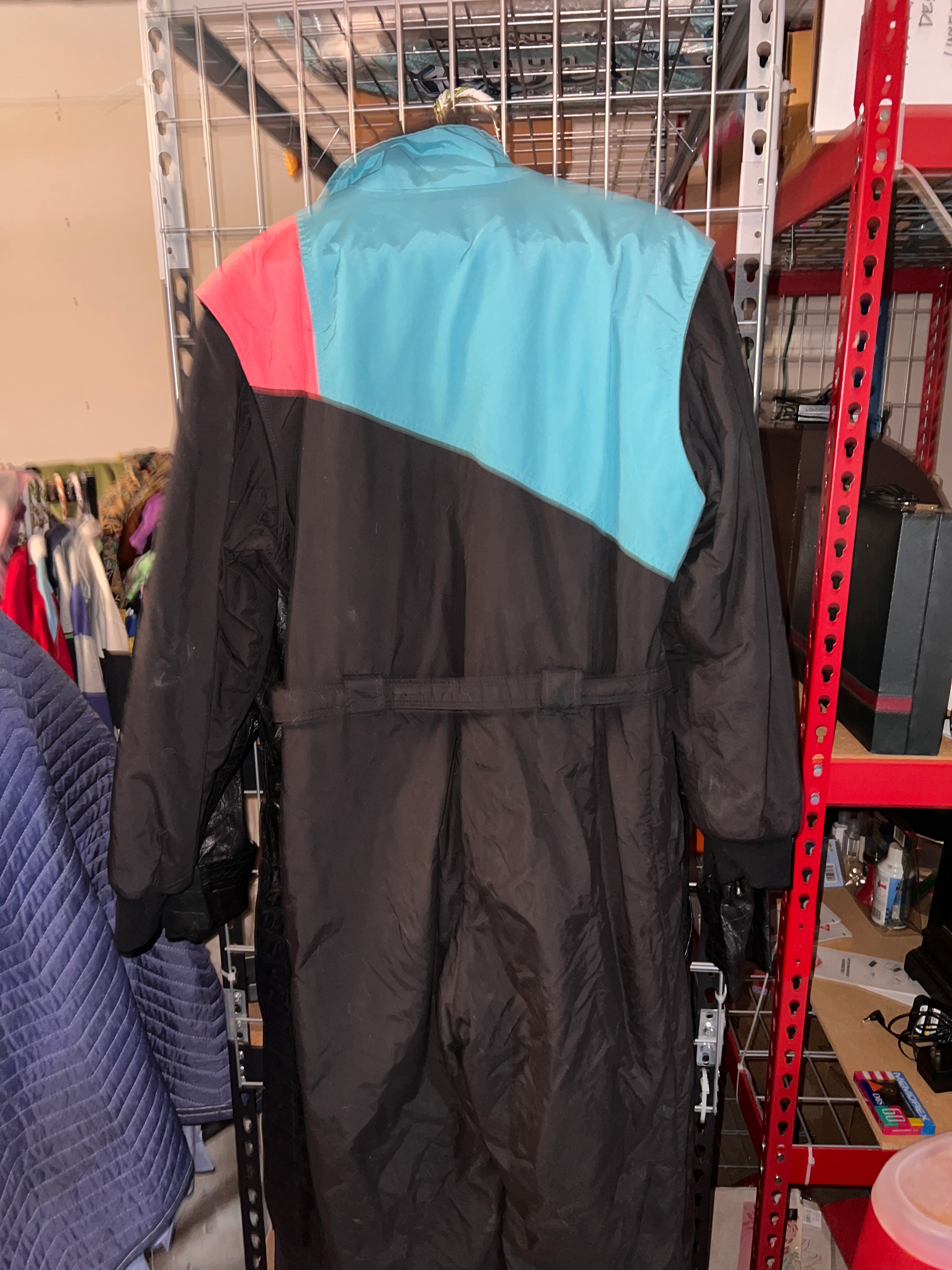 Gerry Womens Ski Suit Vintage Size 12 Black blue and red Retro