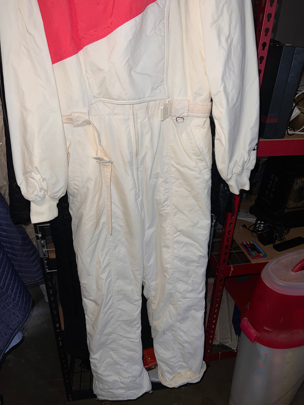 Gerry Womens Ski Suit Vintage Size 12 White red and black Retro