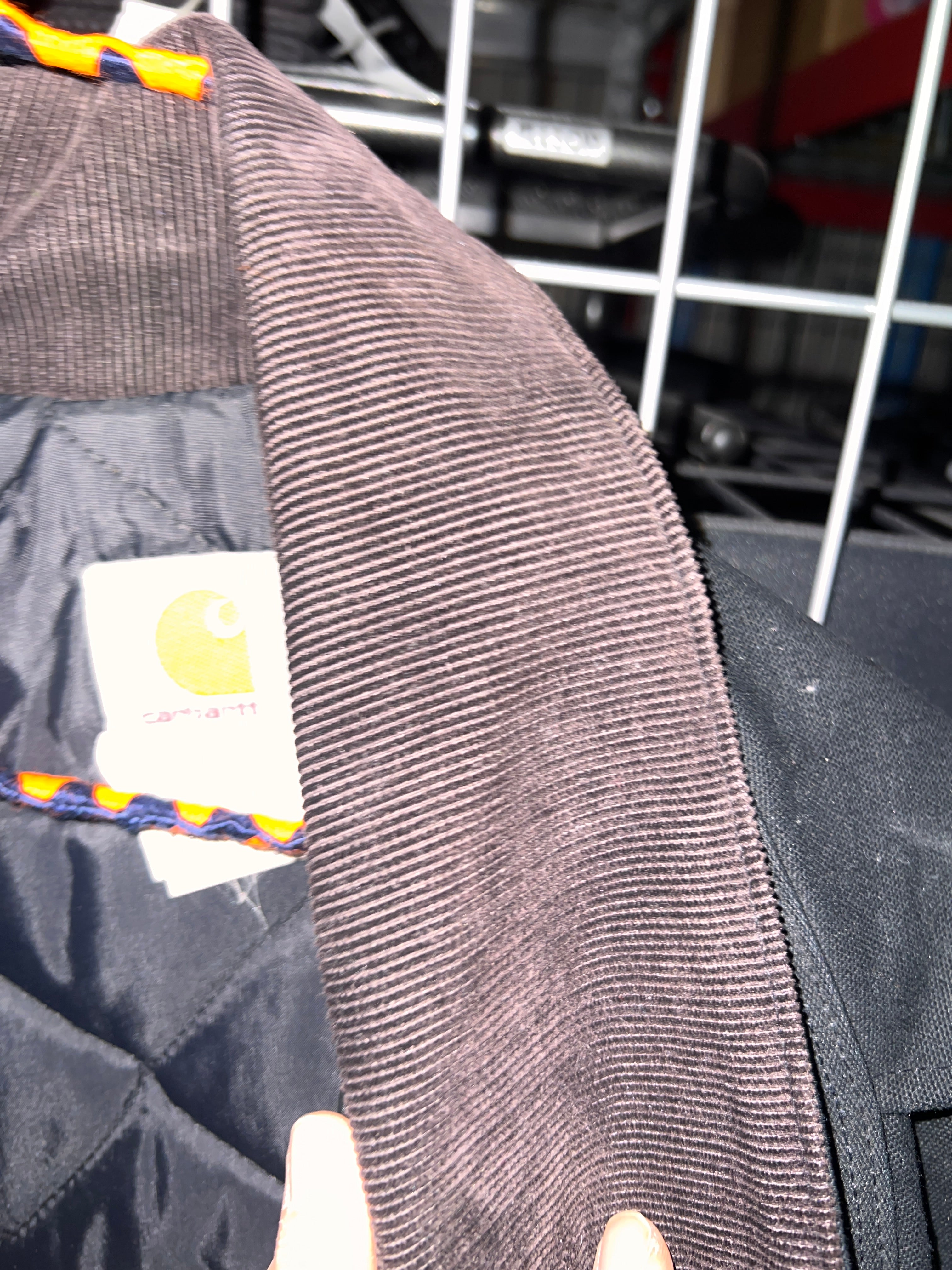 VTG Carhartt C03 USA Black Canvas Arctic Insulated Jacket Coat 50 Regular (2XL)