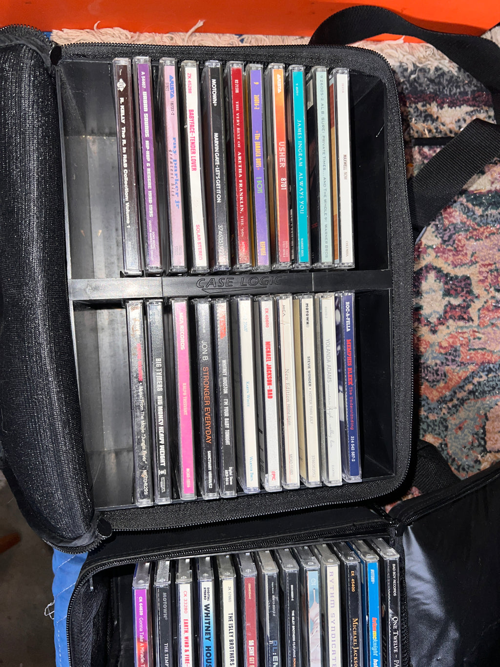 135 Vintage R & B and Hip Hop CDs Album Collection with Travel Cases