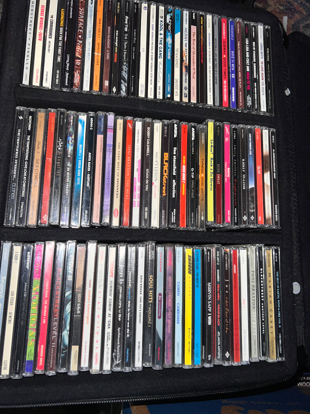 135 Vintage R & B and Hip Hop CDs Album Collection with Travel Cases