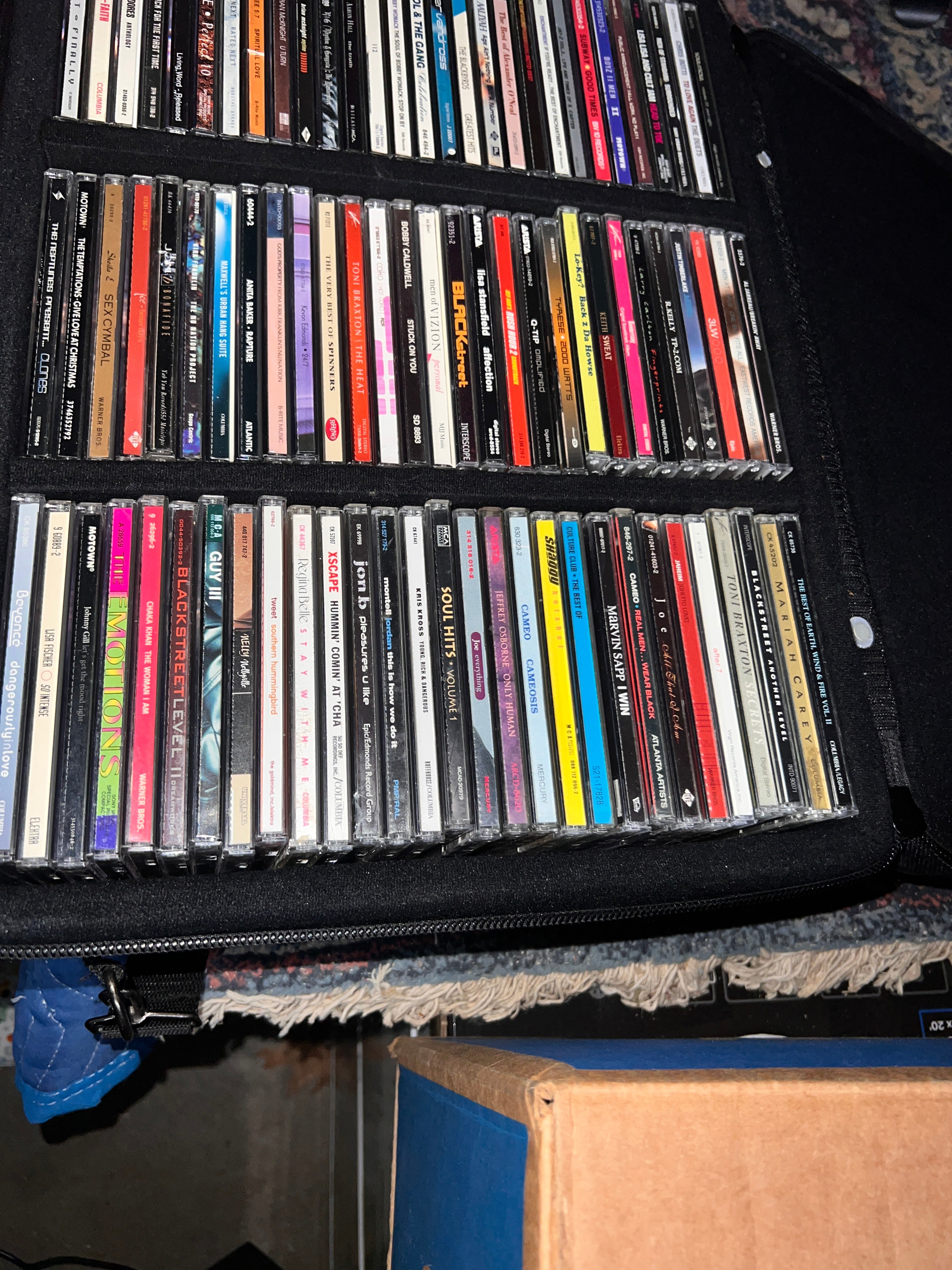 135 Vintage R & B and Hip Hop CDs Album Collection with Travel Cases
