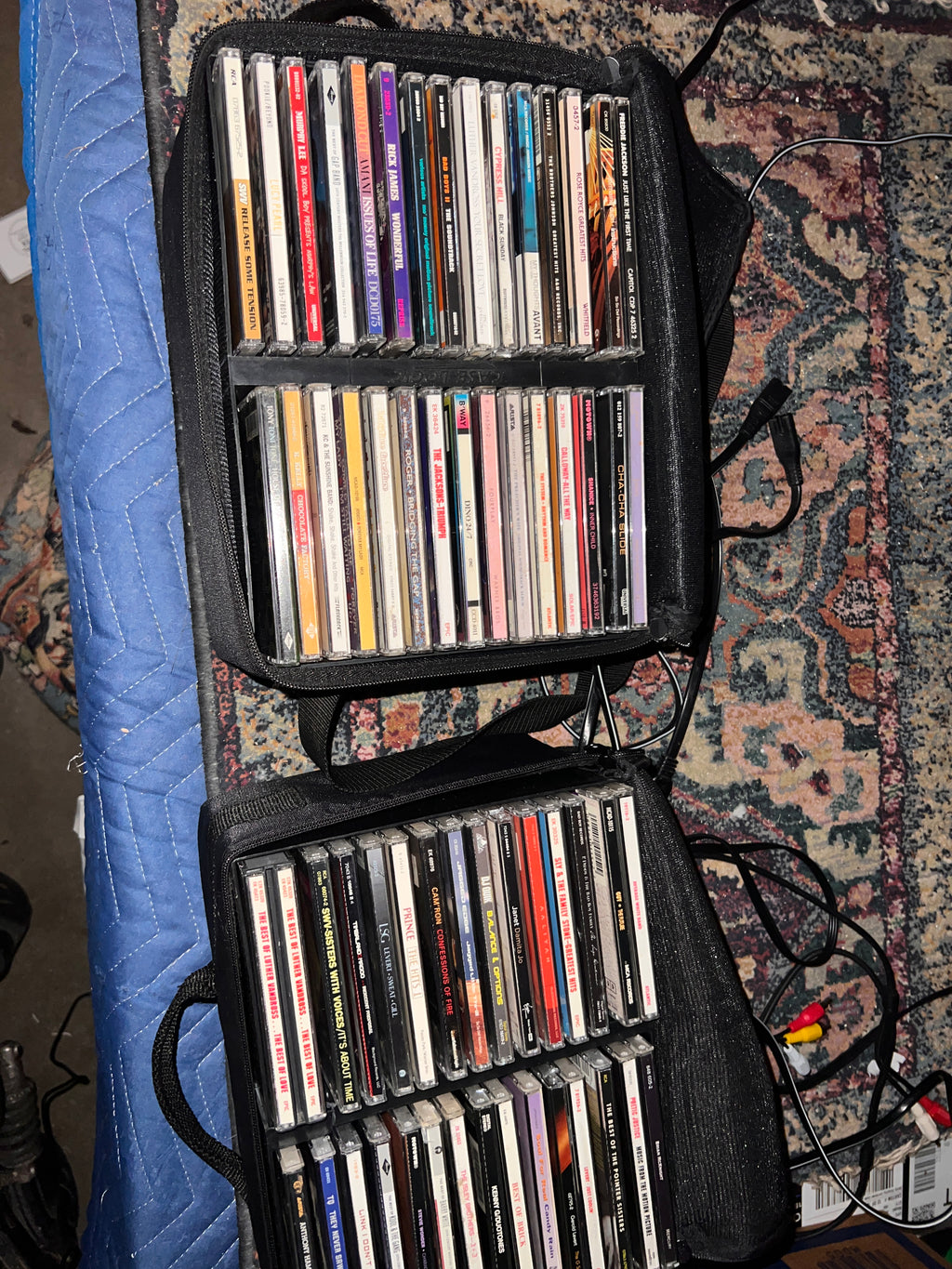 59 Vintage R & B Hip Hop CDs  Album Collection with Travel Cases