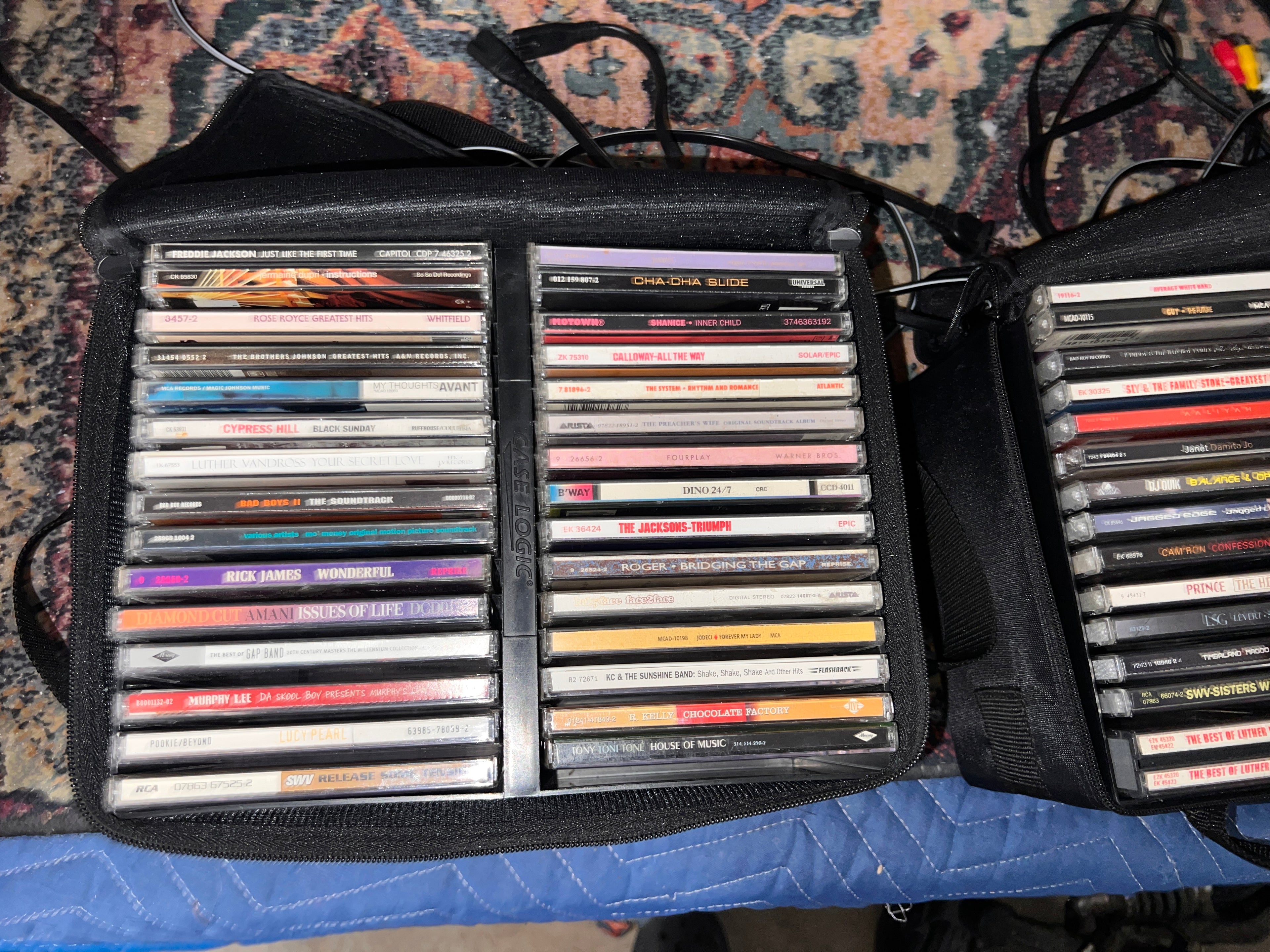 59 Vintage R & B Hip Hop CDs  Album Collection with Travel Cases