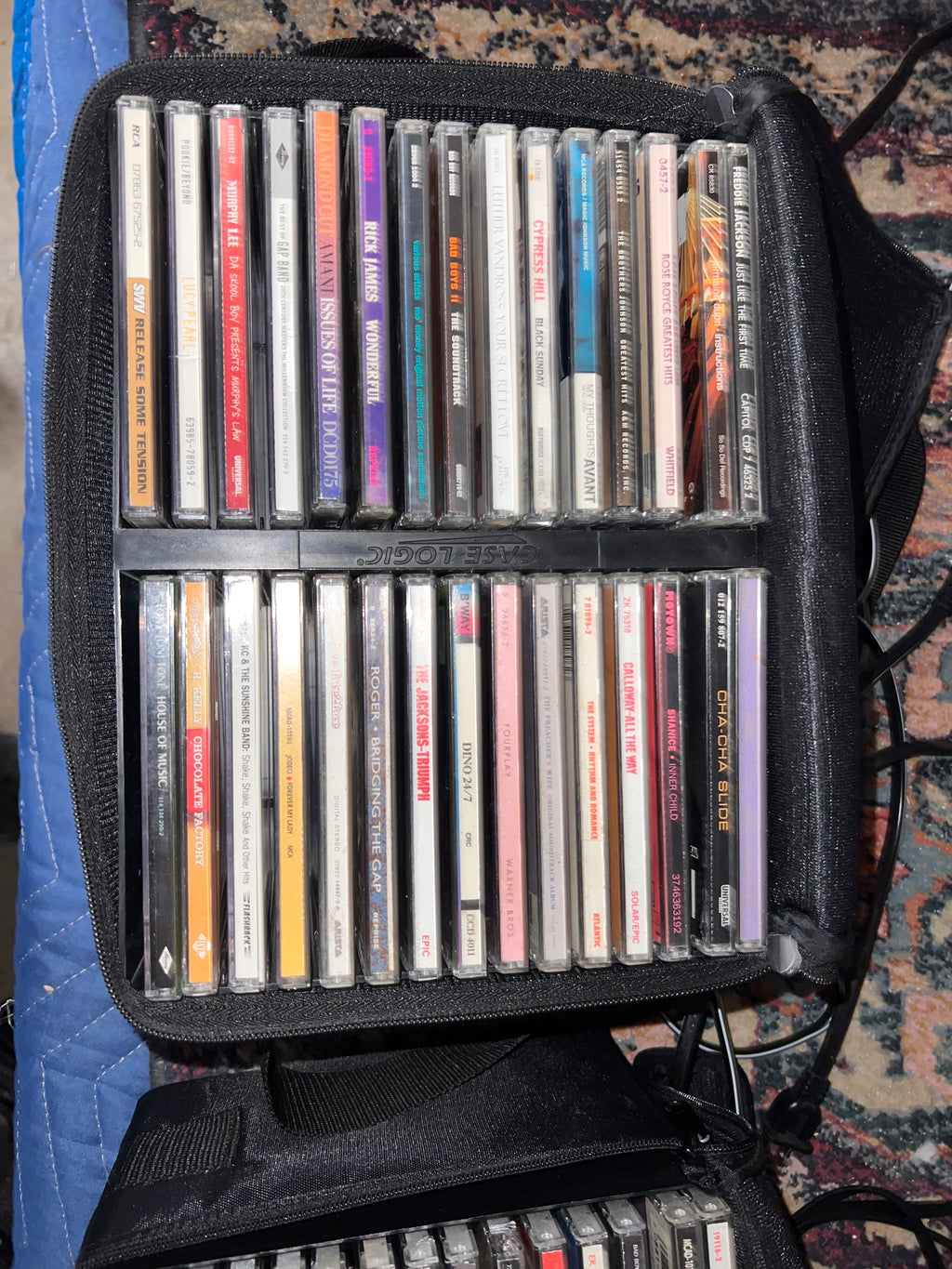 59 Vintage R & B Hip Hop CDs  Album Collection with Travel Cases
