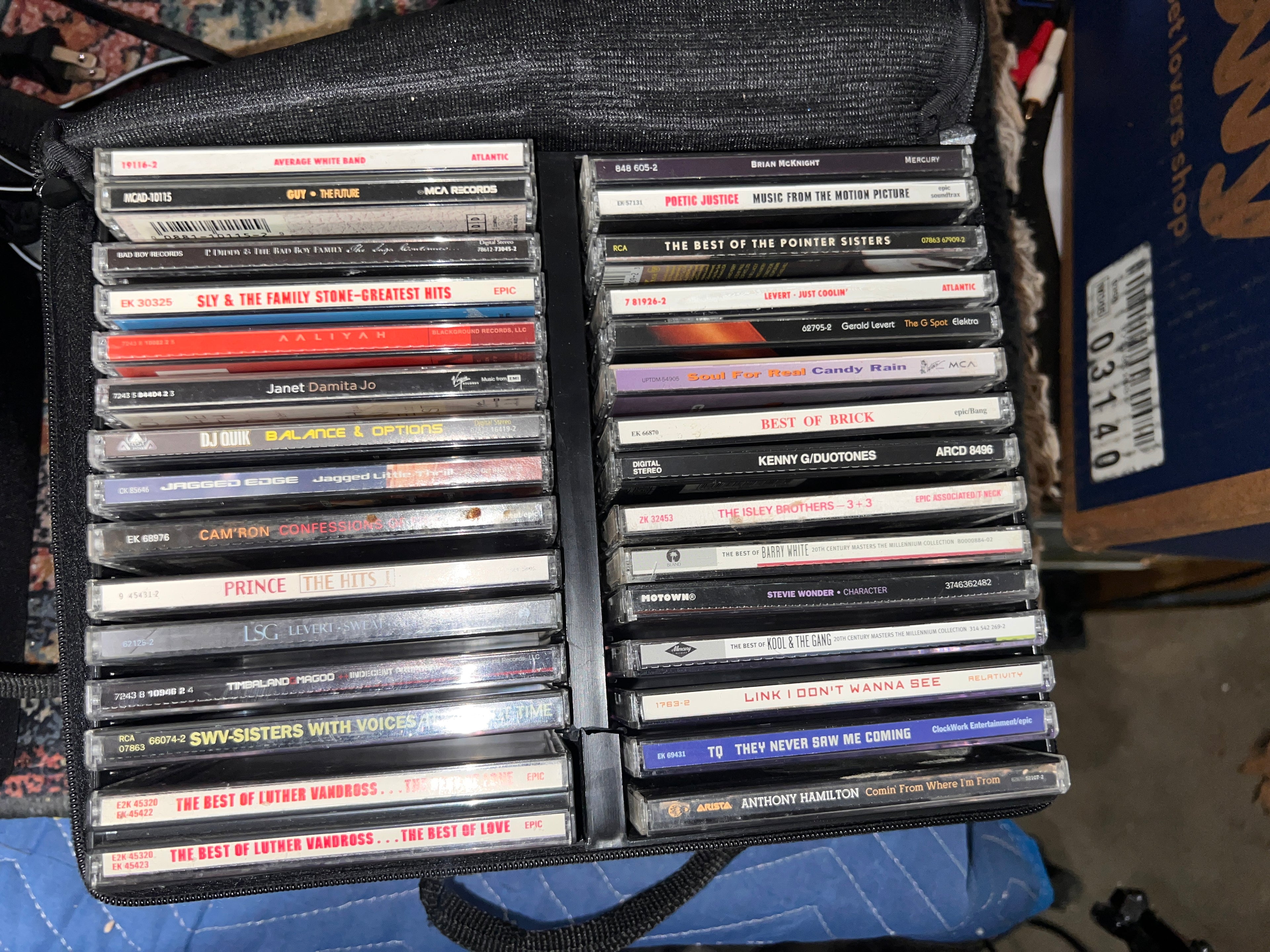 59 Vintage R & B Hip Hop CDs  Album Collection with Travel Cases