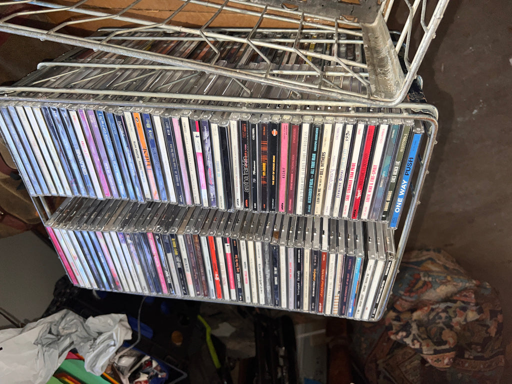 169 Vintage R & B Hip Hop CDs  Album Collection with Vintage Metal Crate