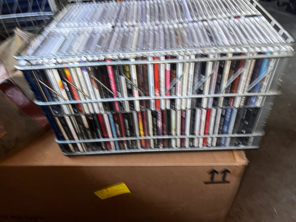 169 Vintage R & B Hip Hop CDs  Album Collection with Vintage Metal Crate