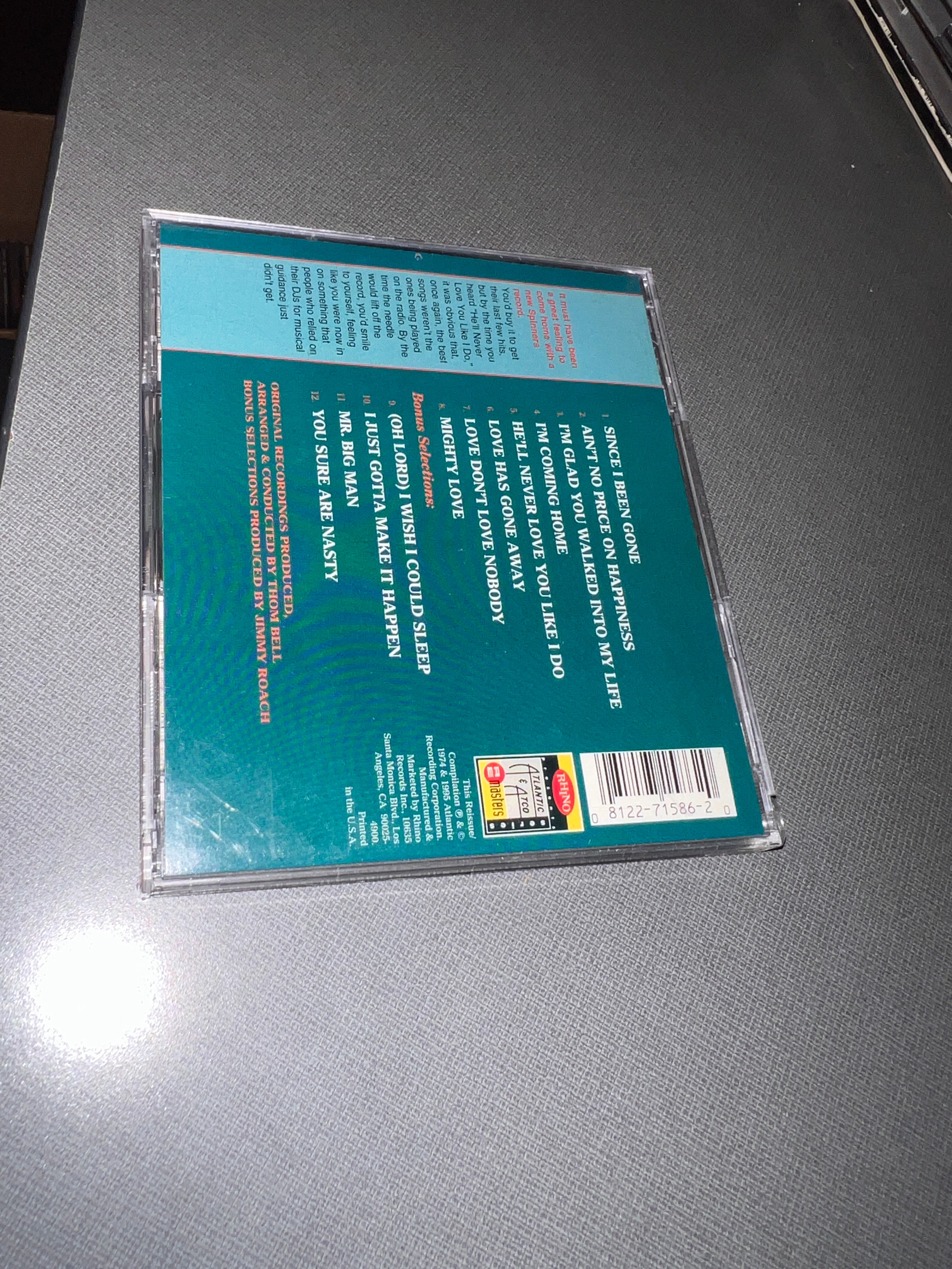 Mighty Love by The Spinners (CD, 1995)