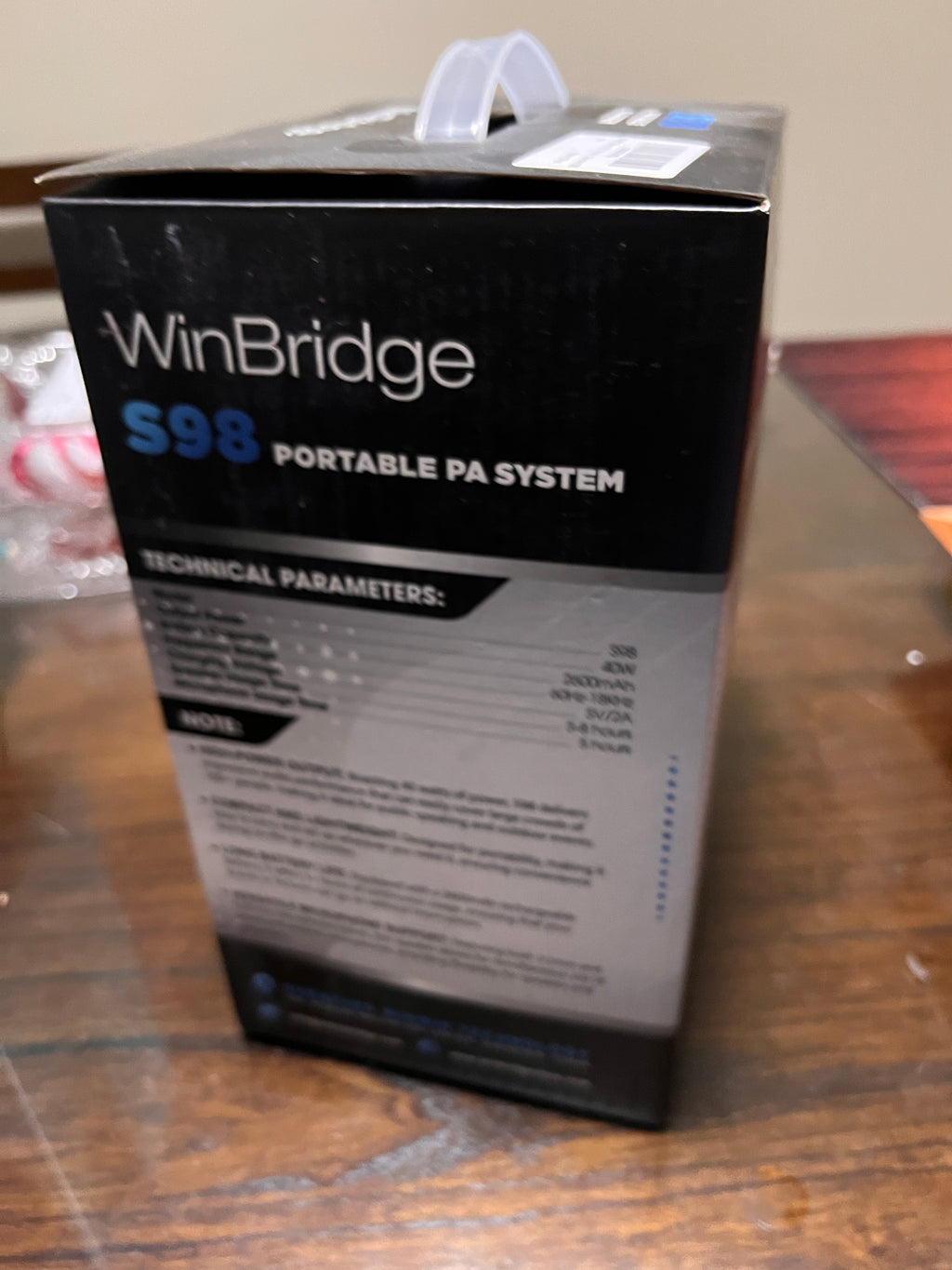 WinBridge S98 Wireless Voice Amplifier Portable Bluetooth 5.3 PA System