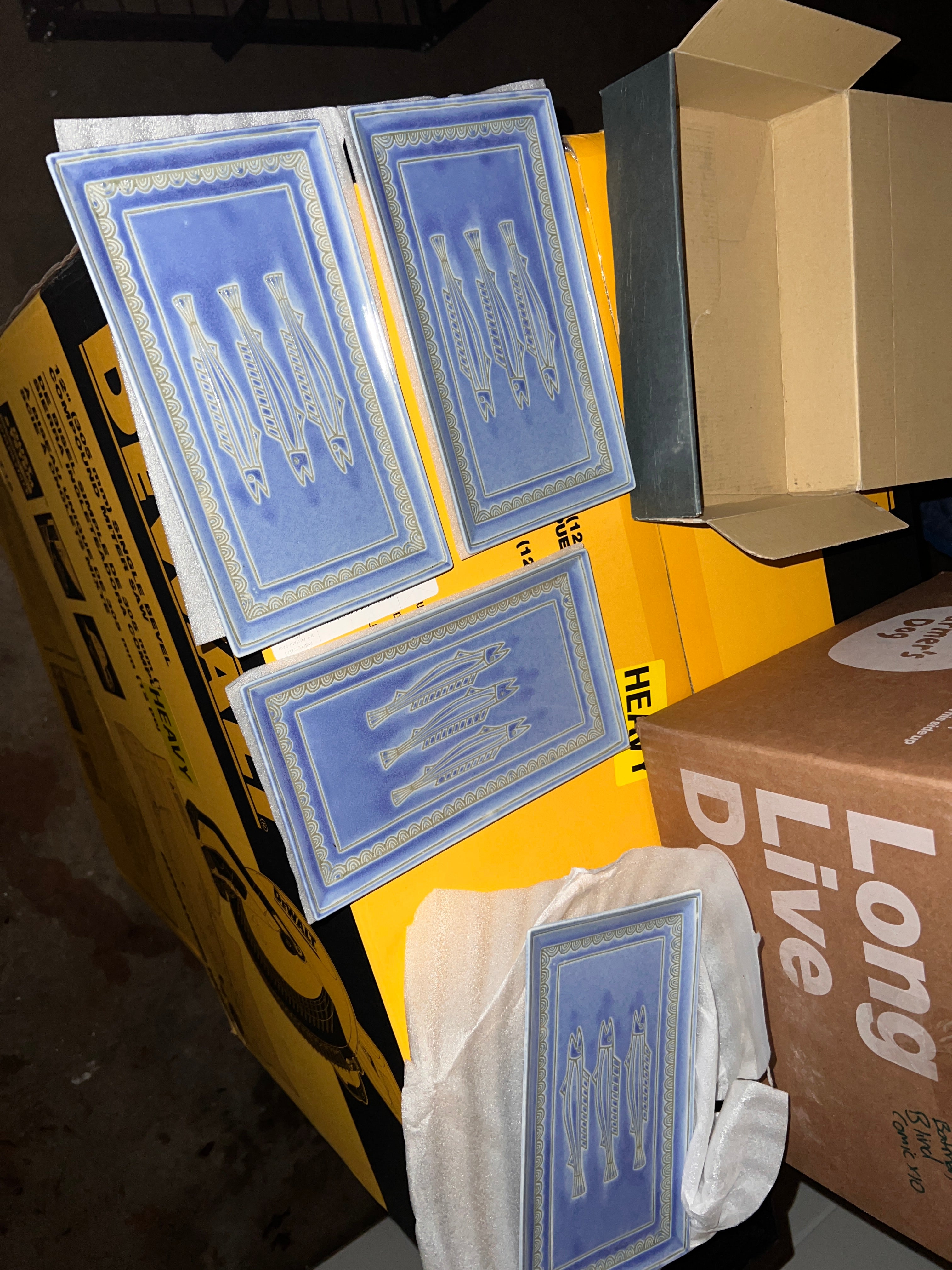 Japanese Ceramic Bowl Set and Blue Sushi Plate Set!