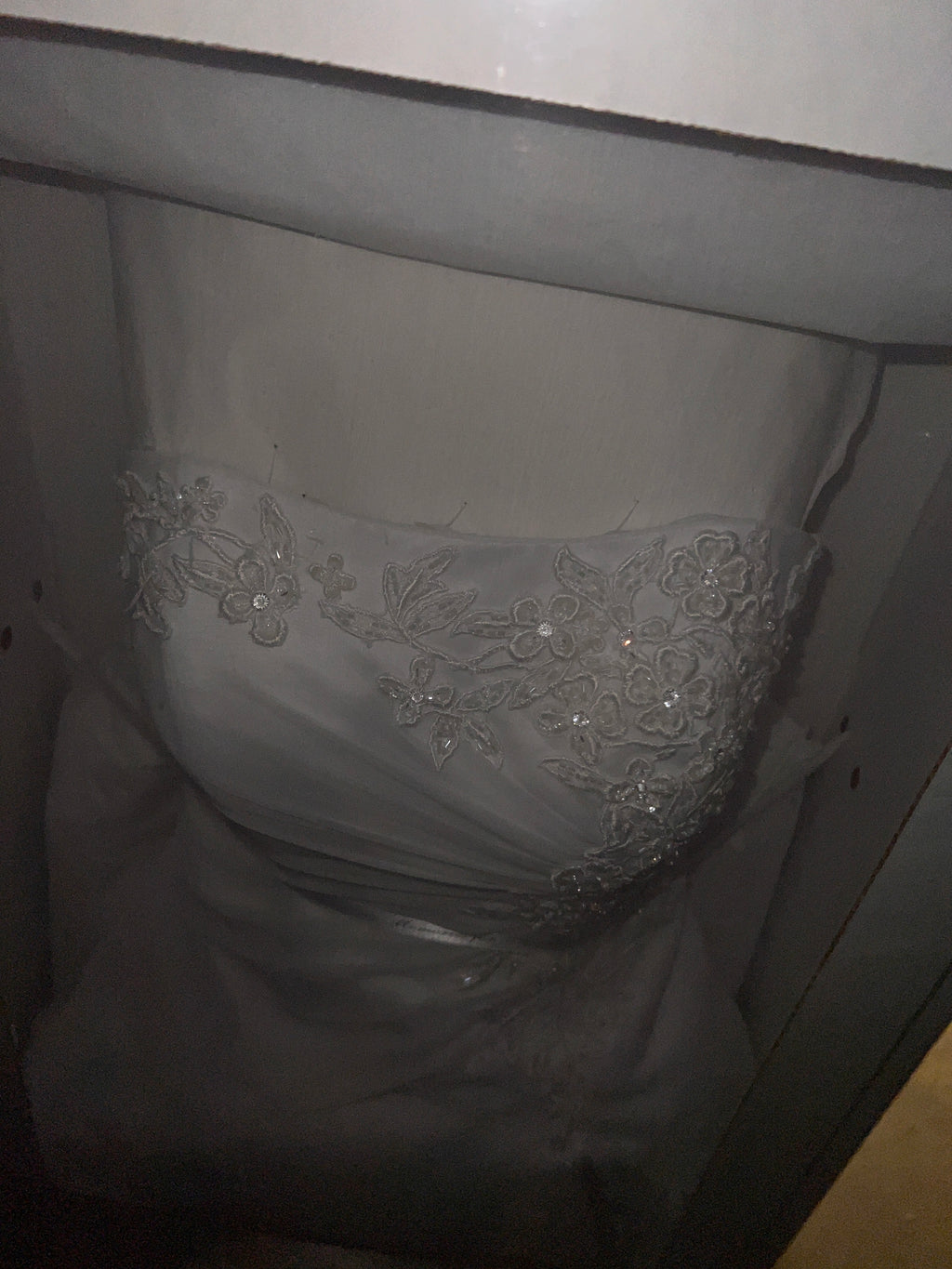 David’s Bridal Dress In Style V9409 White Size 0 Dress and Slip