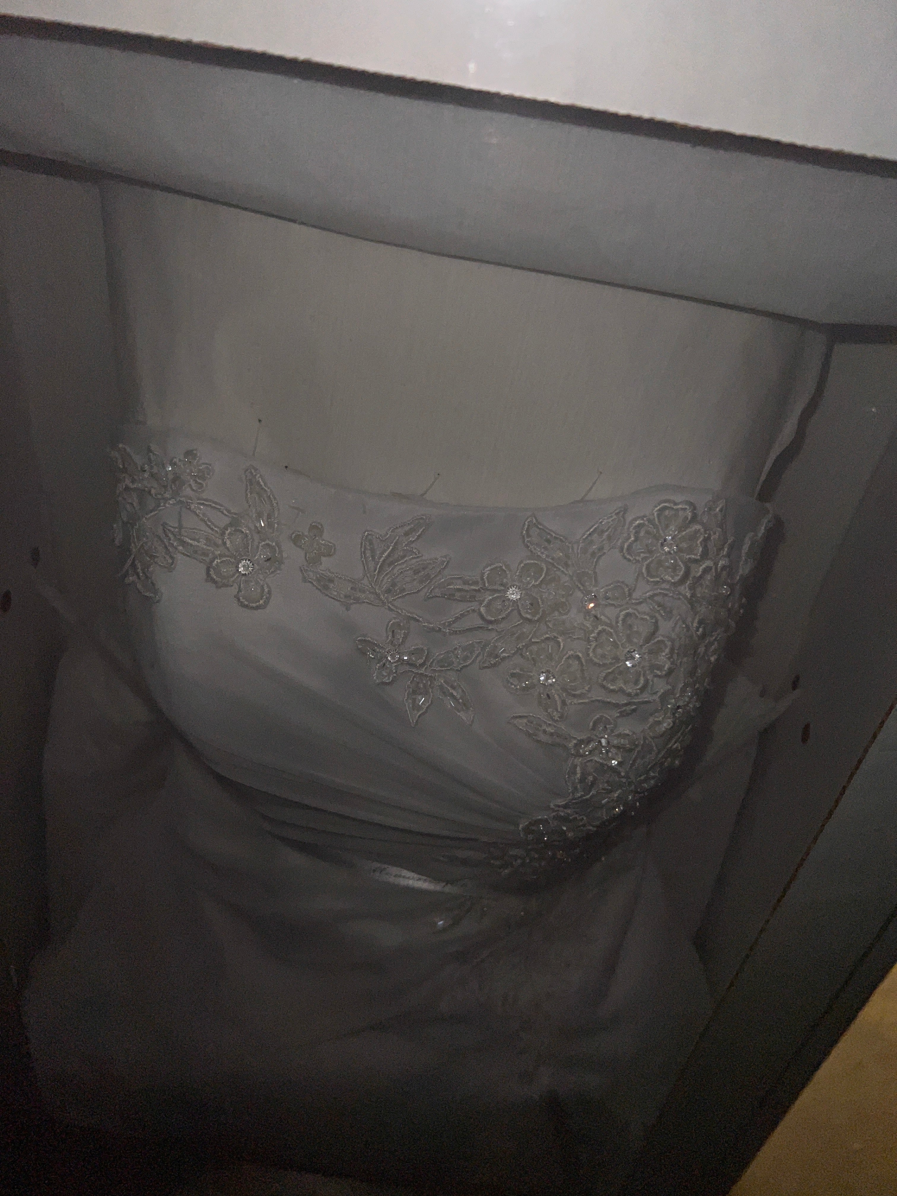 David’s Bridal Dress In Style V9409 White Size 0 Dress and Slip