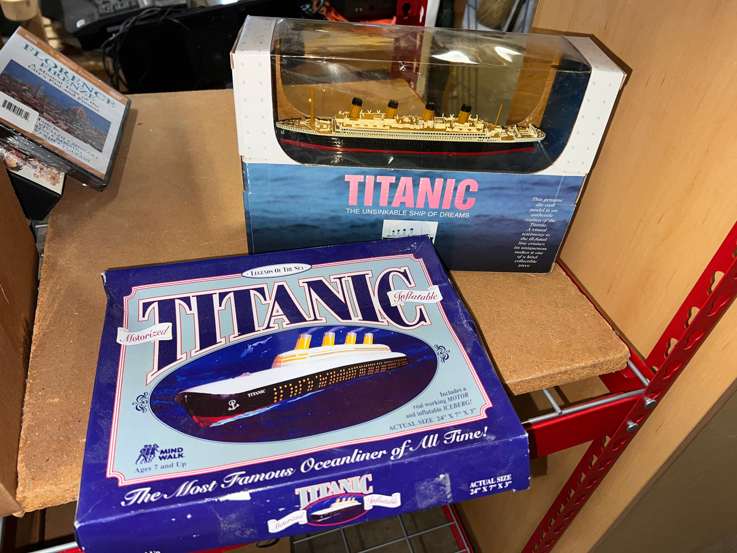 Titanic vintage collectibles model and inflatable motorized ship!