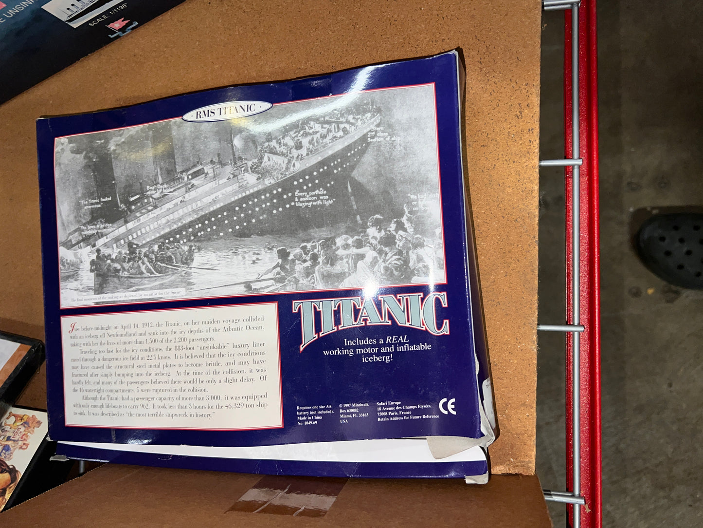 Titanic vintage collectibles model and inflatable motorized ship!