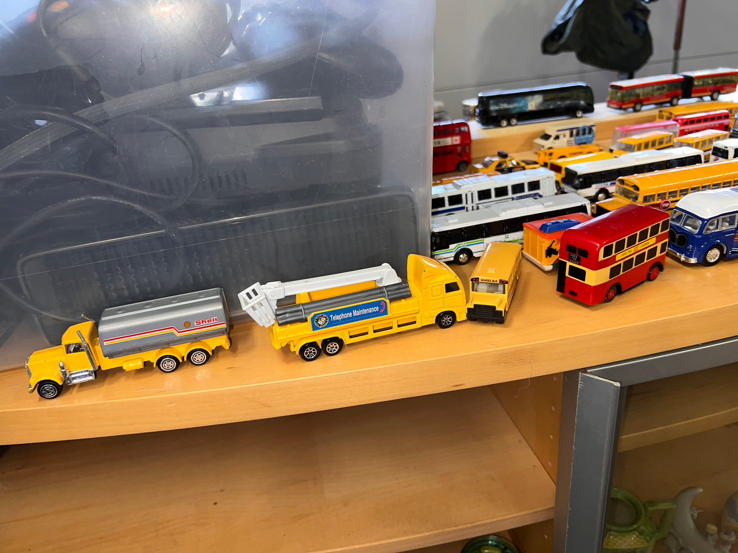 Bundle of vintage toys diecast model buses and vehicles 35 total