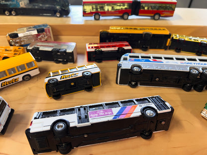 Bundle of vintage toys diecast model buses and vehicles 35 total