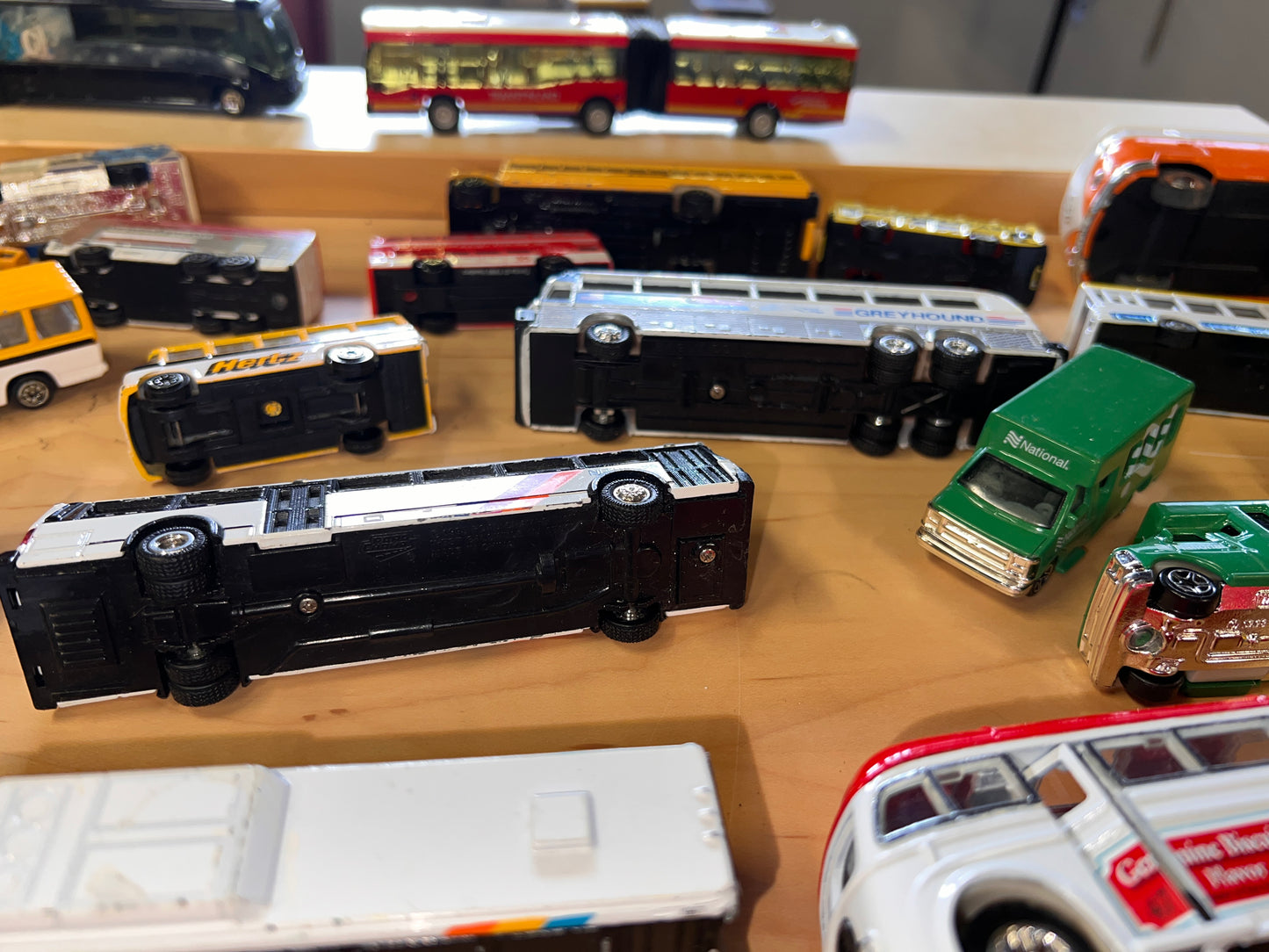 Bundle of vintage toys diecast model buses and vehicles 35 total