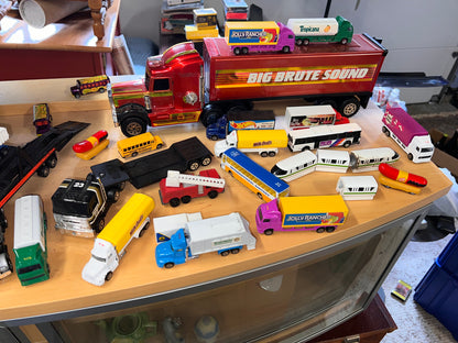 Bundle of vintage toys diecast model trucks and vehicles over 30!