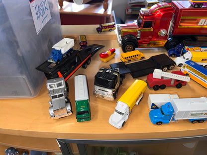 Bundle of vintage toys diecast model trucks and vehicles over 30!