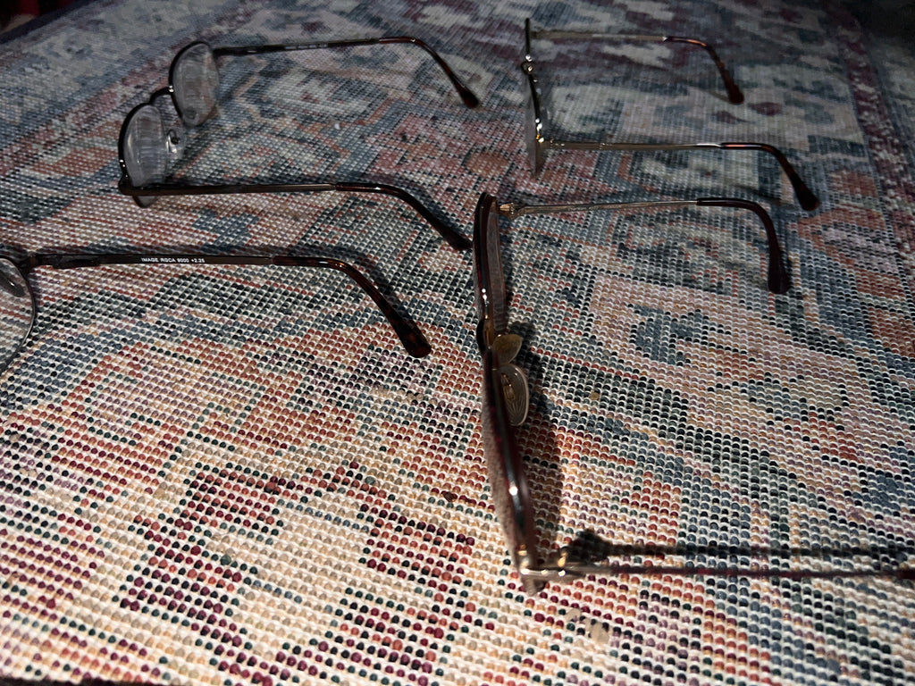Vintage Eyeglasses Lot (10-12 Pairs) Ray-Ban + Reading Glasses Metal Frames