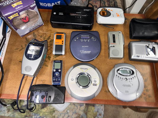 Bundle of Vintage Cassette Recorders CD Players and Electronics