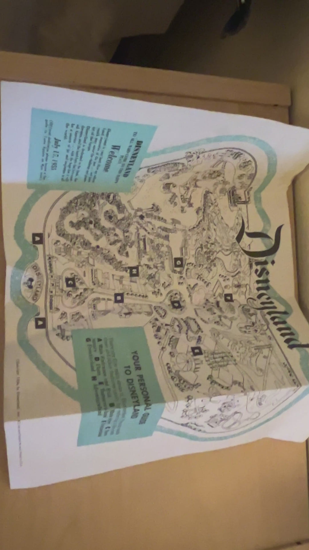 Disneyland 1950s Ticket and Brochure Bundle