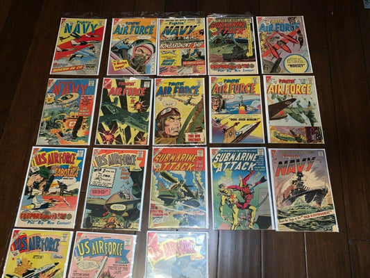 Charlton Silver Age War Comics Bundle of 19 in average - VG condition!