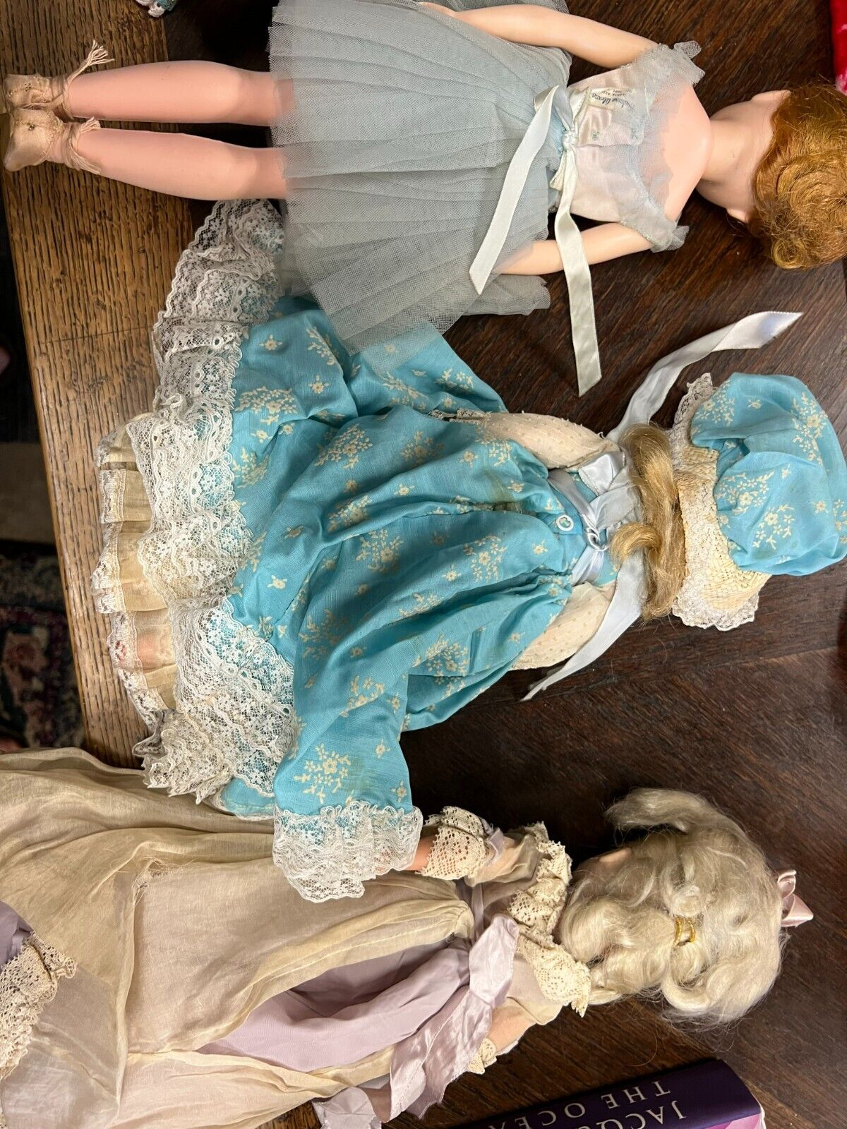 4 VINTAGE DOLL MADAME ALEXANDER 14 INCH SLEEP EYES RARE FIND