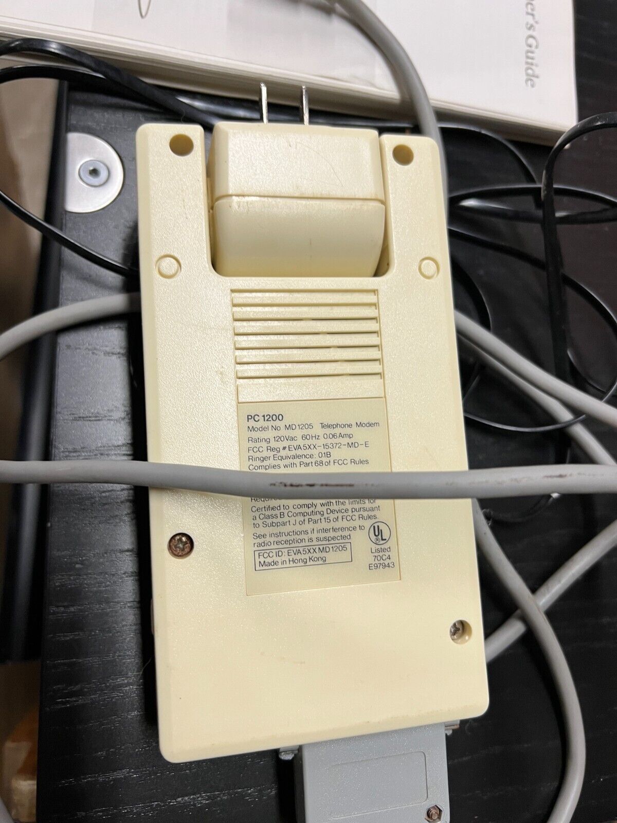 Apple IIGS Owners Guide Vintage 1986 Manual with PC1200 MD1205 Modem